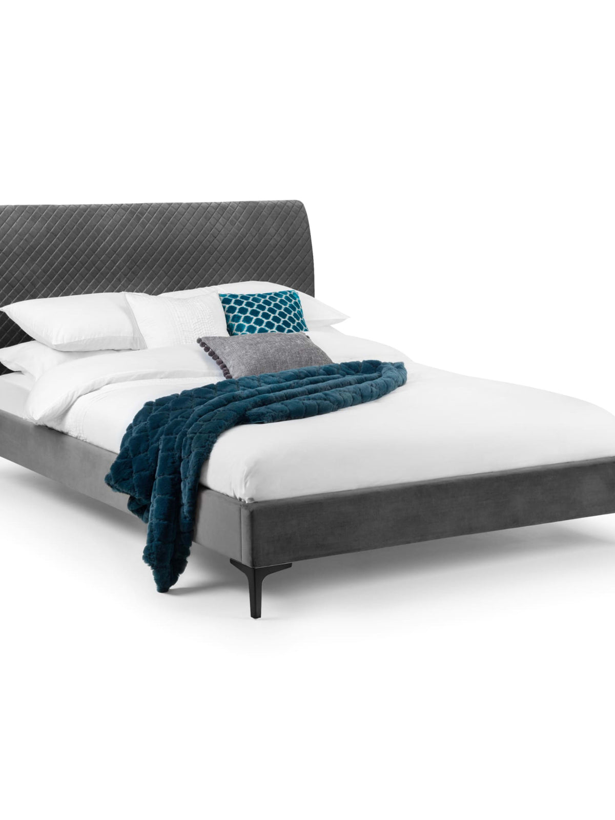 Sanderson Diamond Quilted Velvet Bed