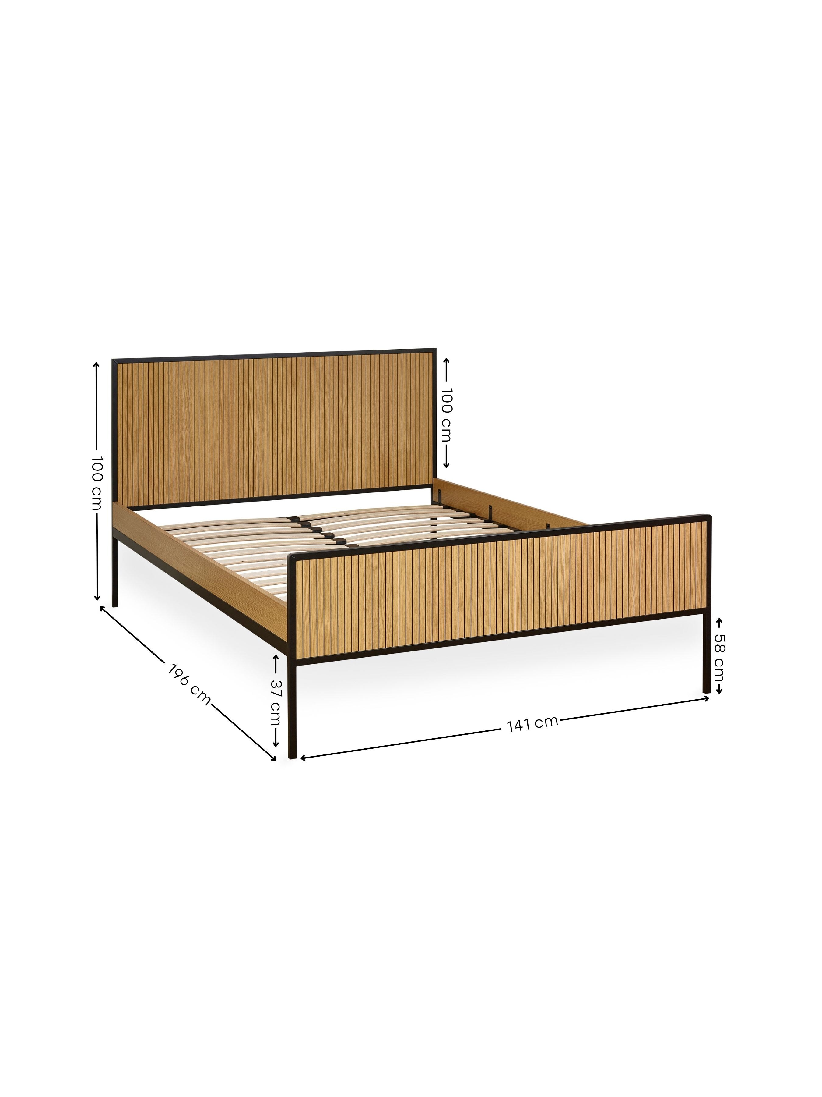 Sia Oak Effect Bed Frame – Natural Oak Effect