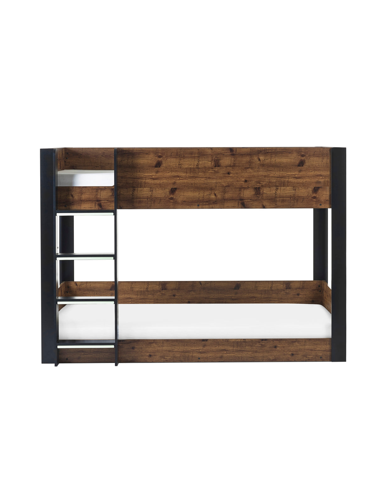 Solomon Bunk Bed - Rustic And Black