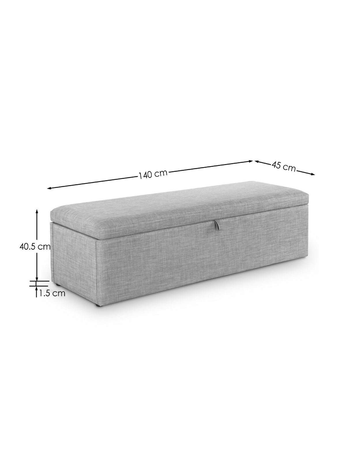 Sorrento Blanket Box Light Grey