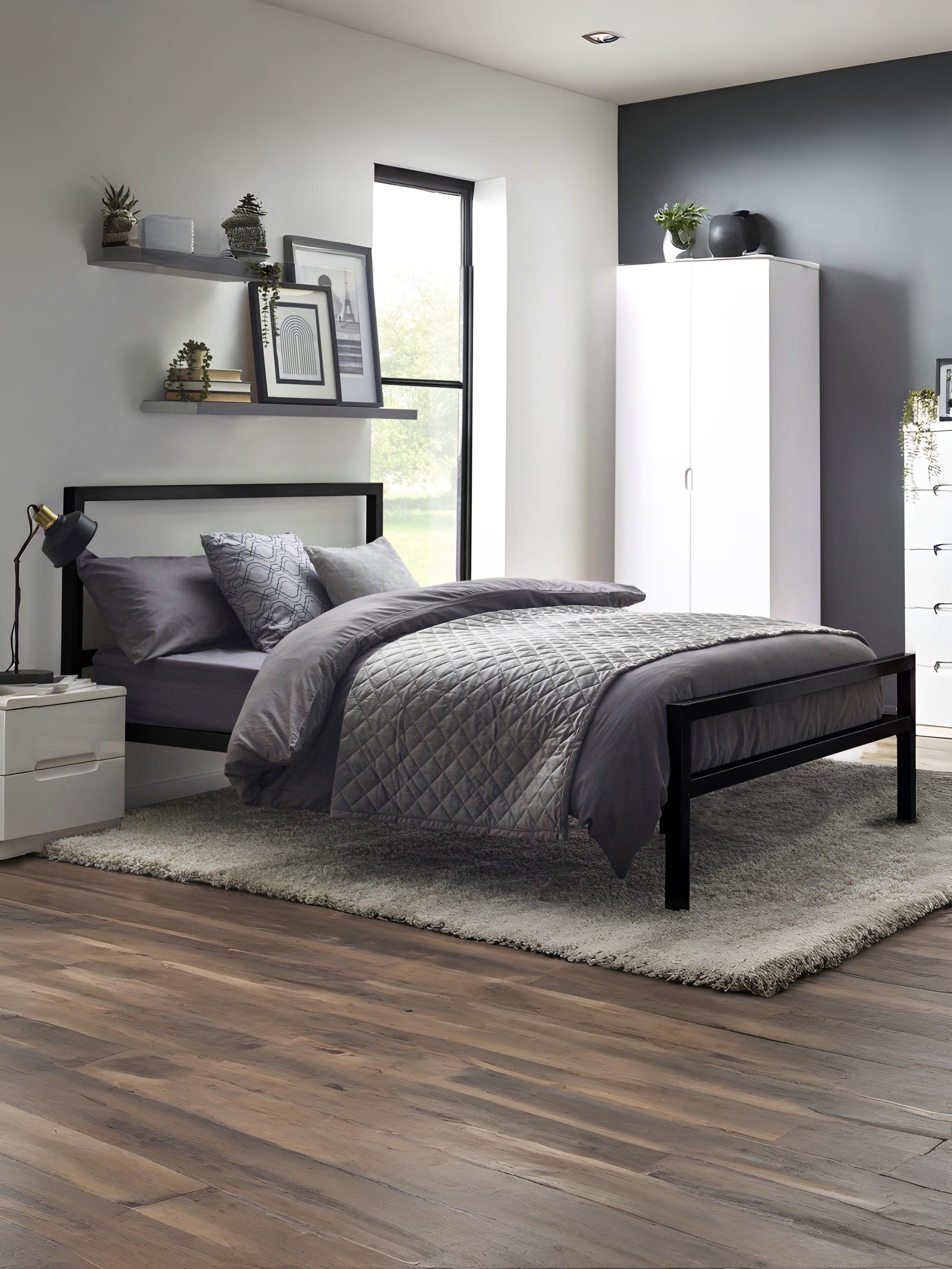 Soto Black Metal Bed
