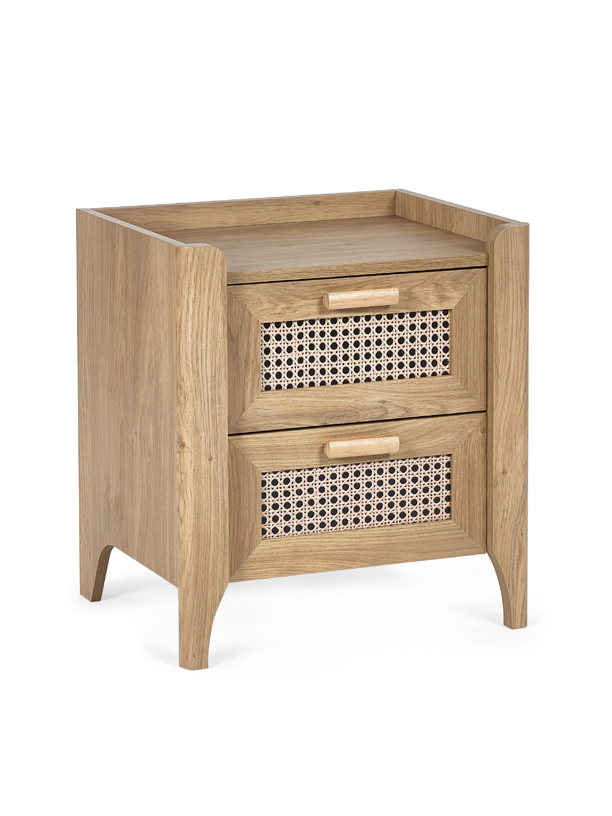 Sydney 2 Drawer Bedside - Rattan Effect