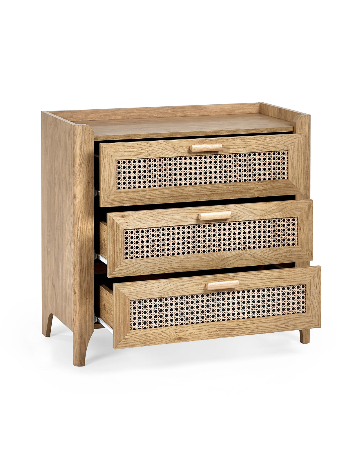 Sydney 3 Drawer Chest - Rattan Effect