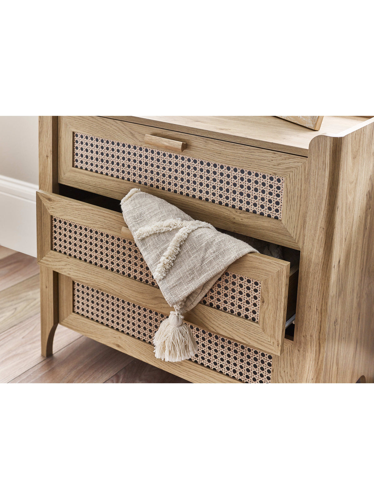 Sydney 3 Drawer Chest - Rattan Effect