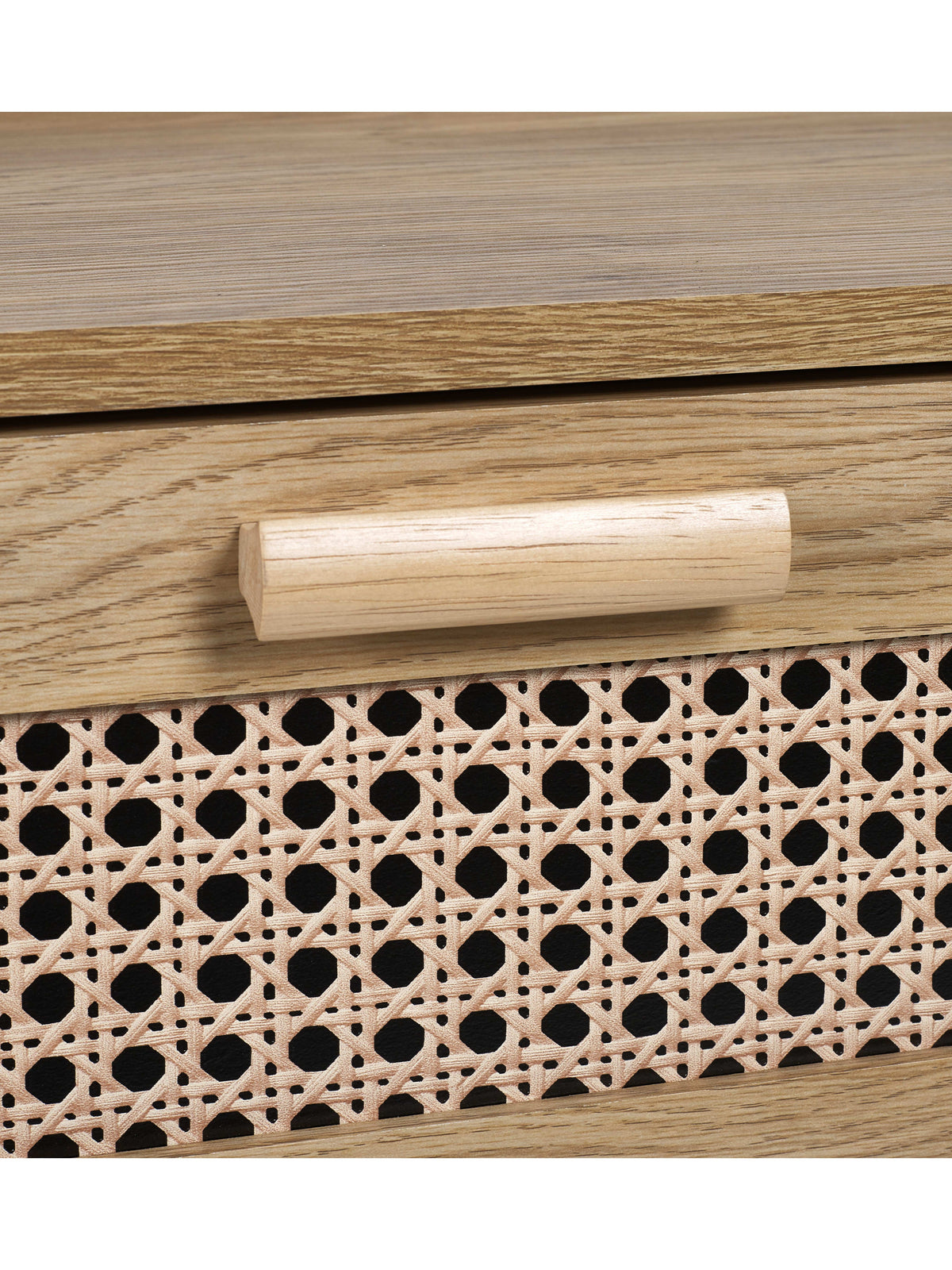 Sydney 6 Drawer Wide Chest - Rattan Effect