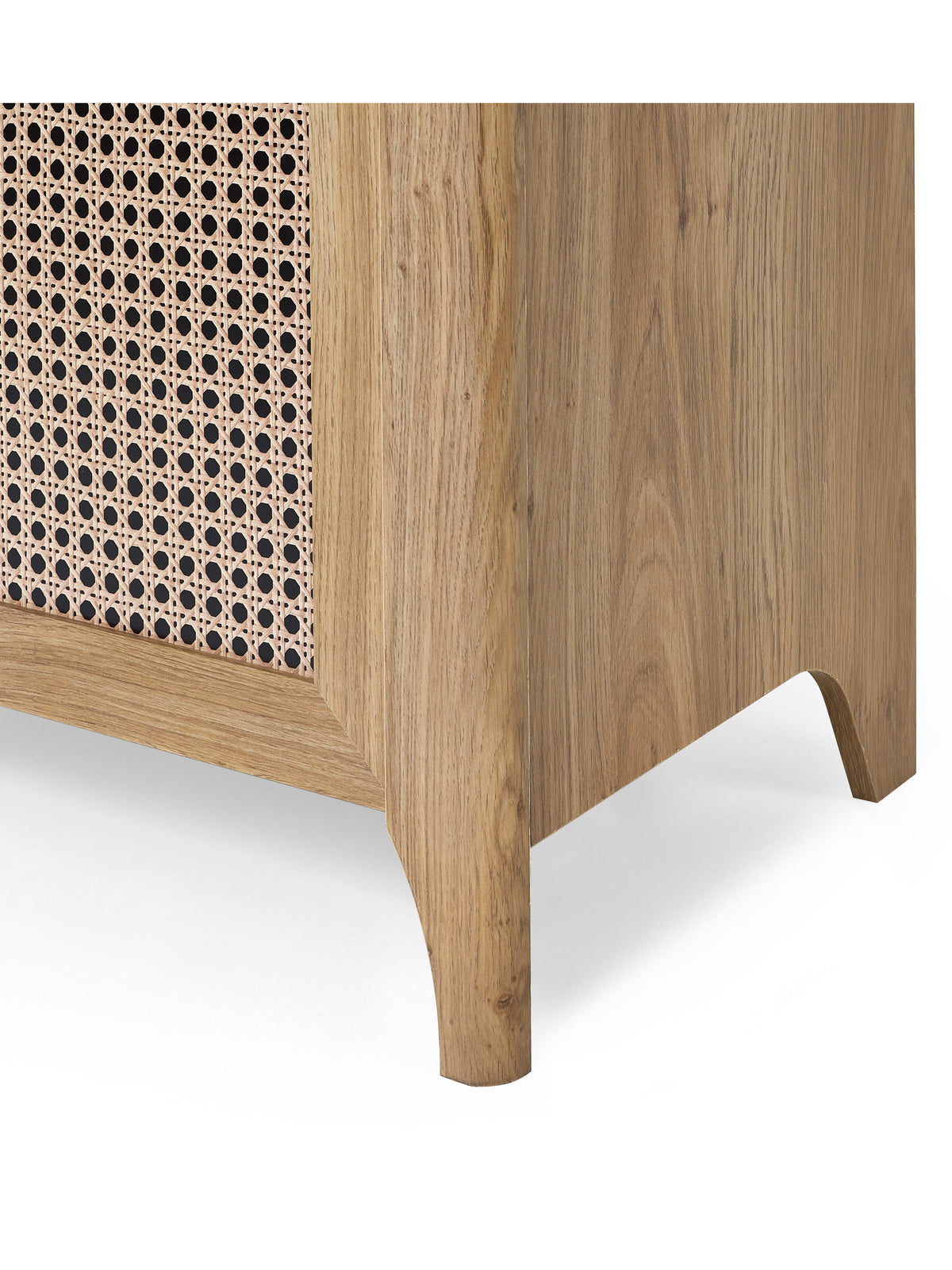 Sydney Shoe Cupboard - Rattan Effect