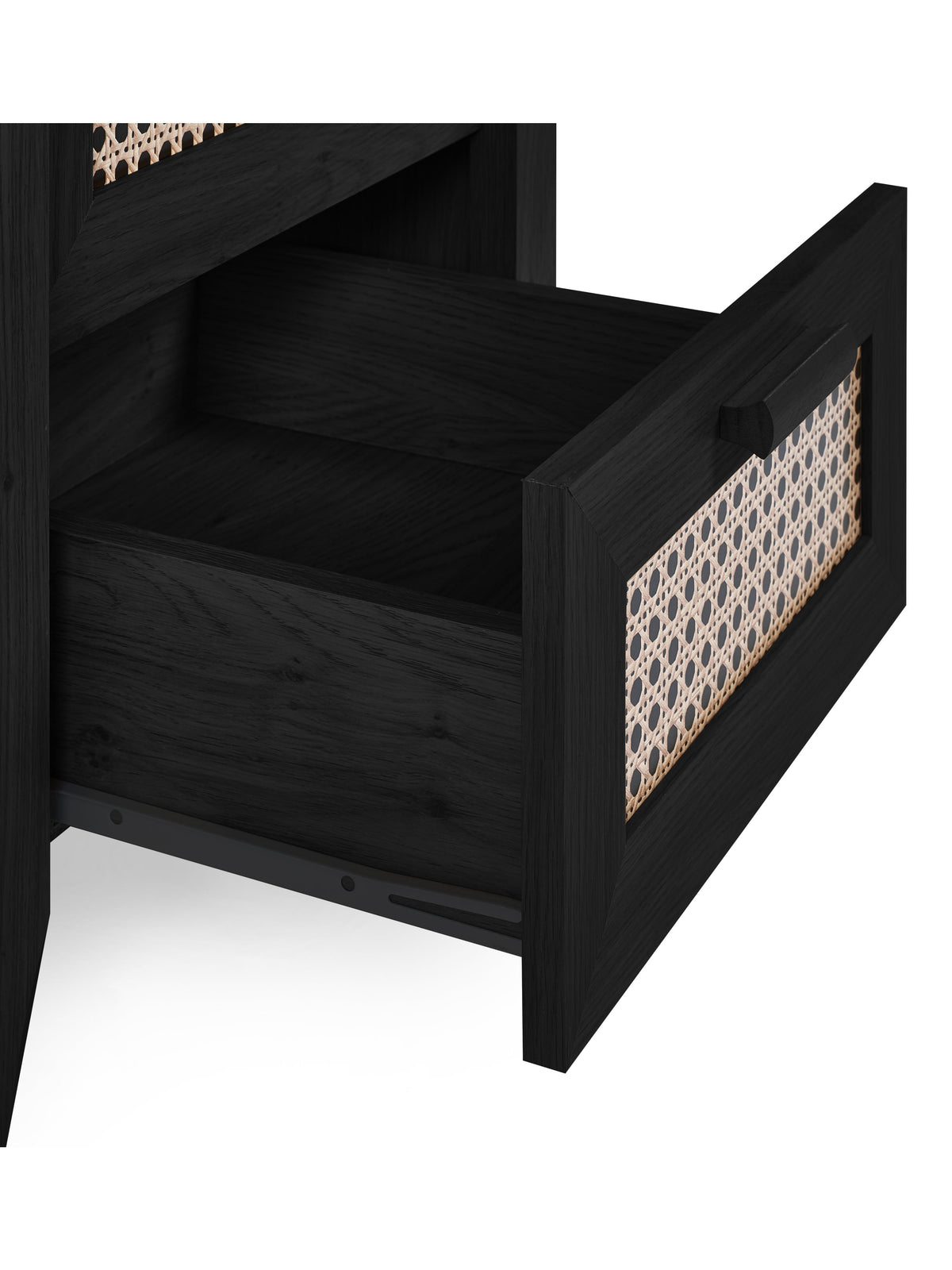 Sydney 2 Drawer Bedside - Black Ash