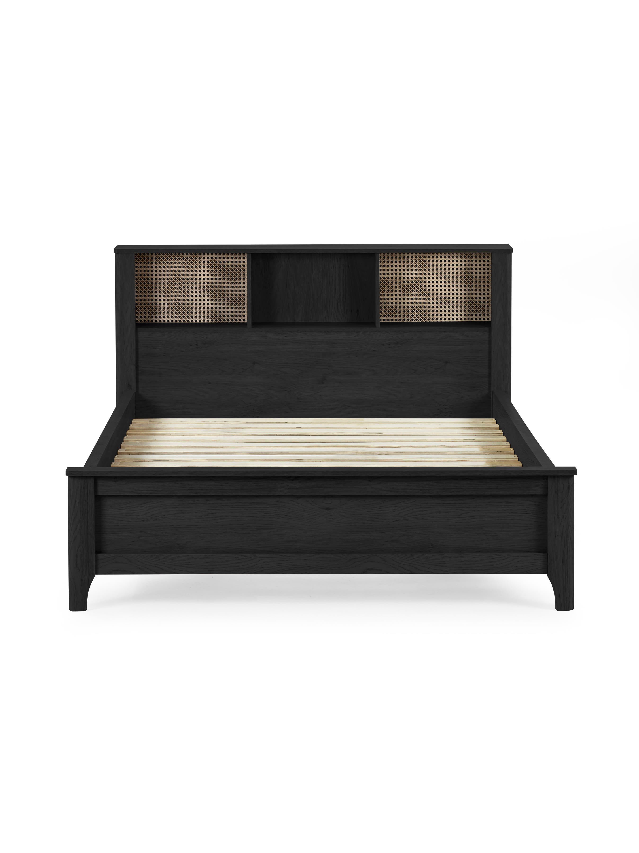 Sydney Black Ash Rattan Effect Bookcase Bed – Black Ash Effect
