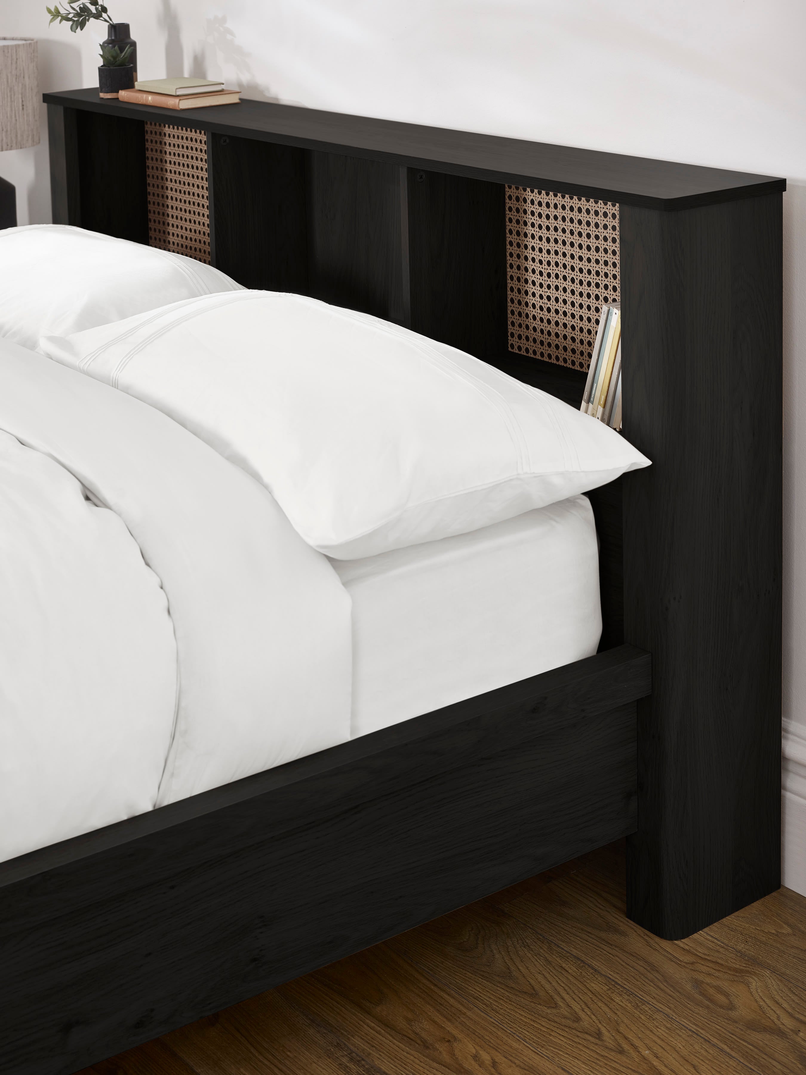 Sydney Black Ash Rattan Effect Bookcase Bed – Black Ash Effect
