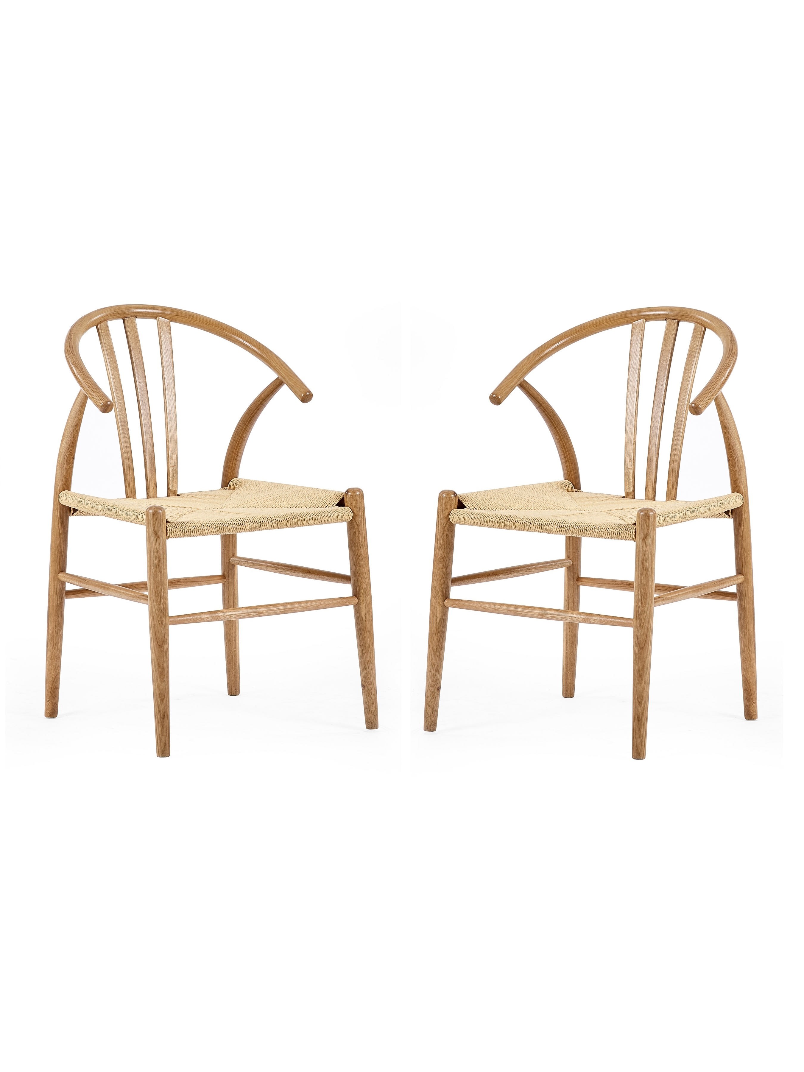 Symi Natural Oak Dining Chairs (Set of 2)