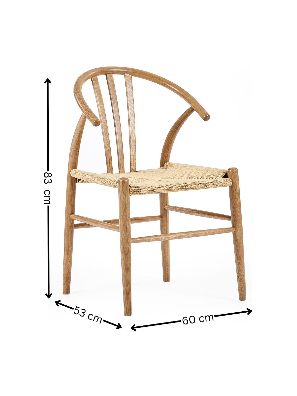 Symi Natural Oak Dining Chairs (Set of 2)