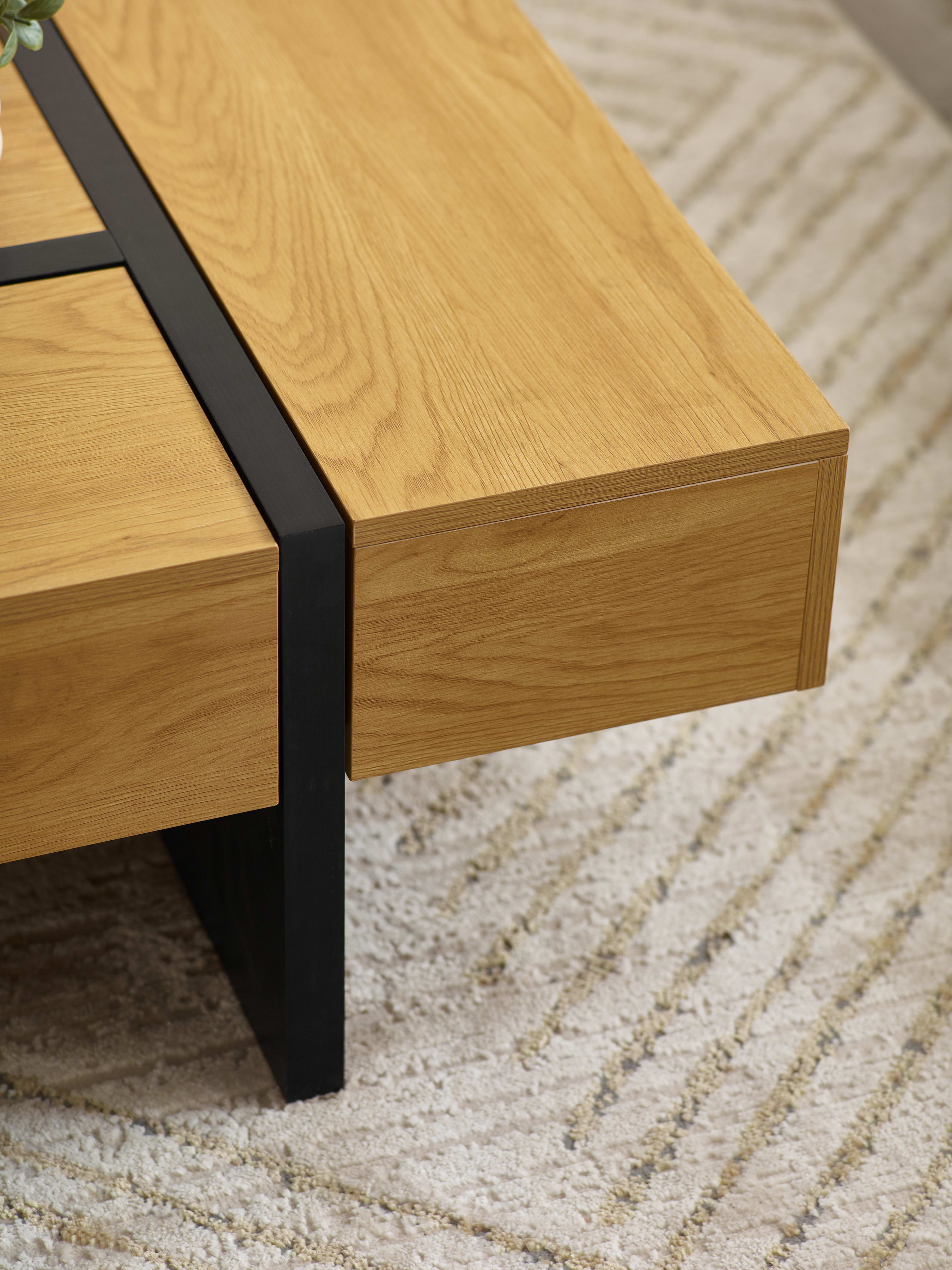 Tahoe 80cm Square Storage Coffee Table – Light Oak Effect