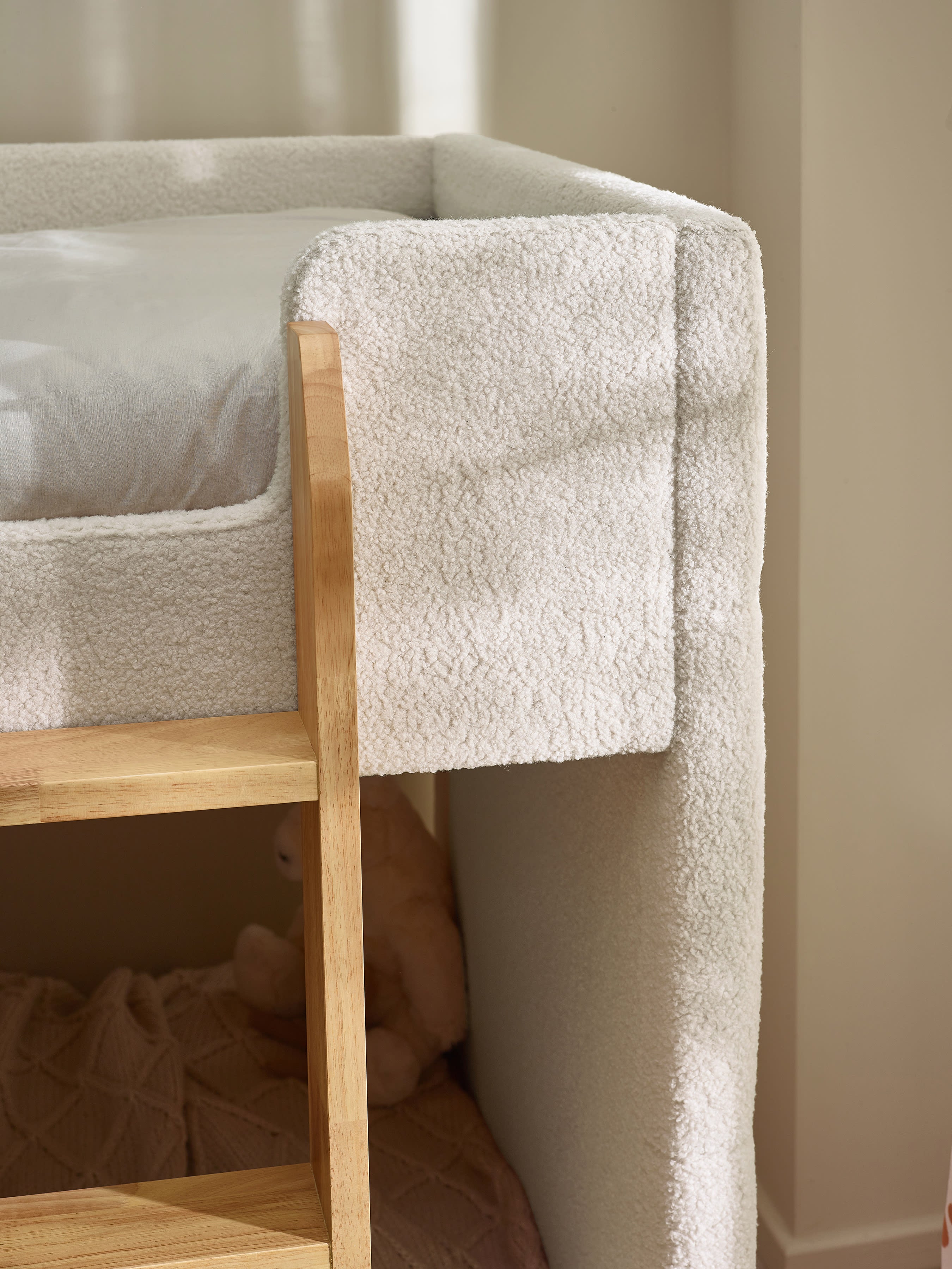 Teddy Upholstered Bunk Bed – Cream Boucle