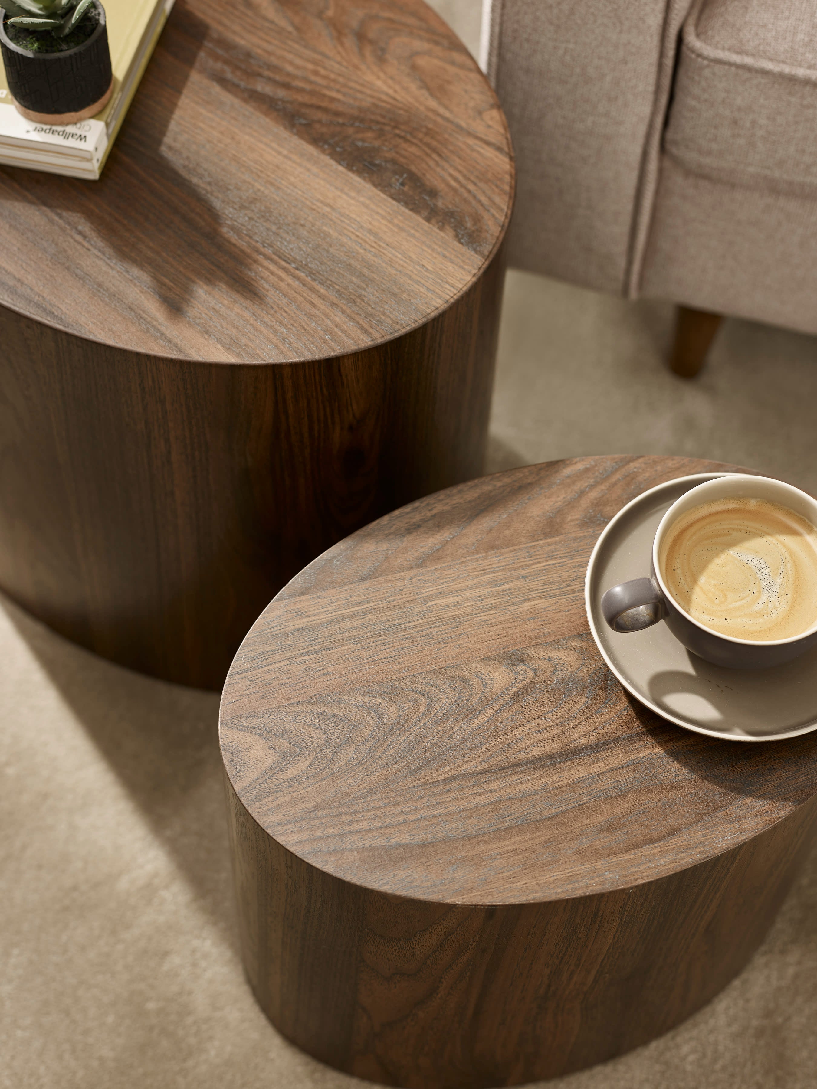 Toba Walnut Effect Nest of 2 Tables