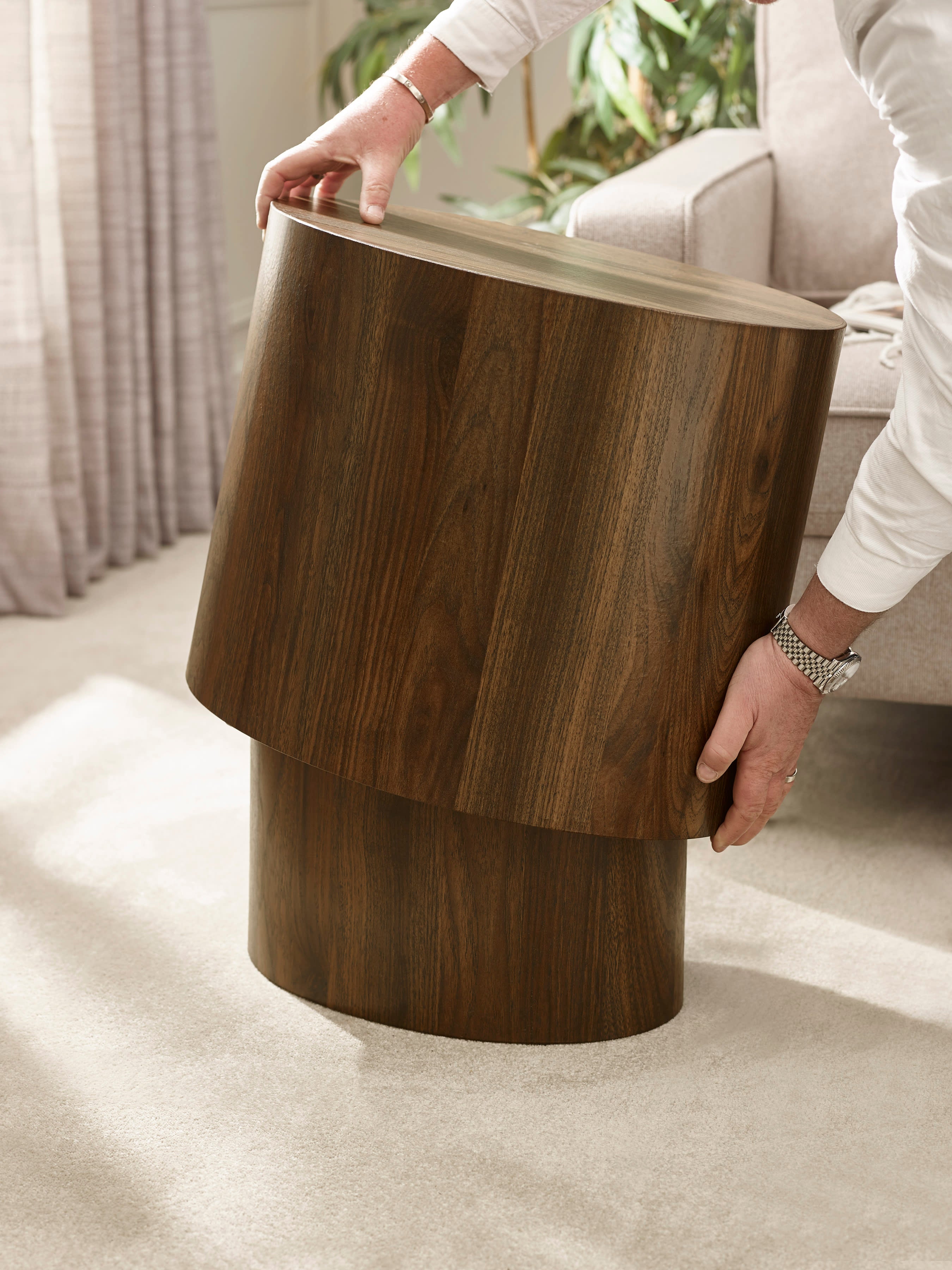 Toba Walnut Effect Nest of 2 Tables