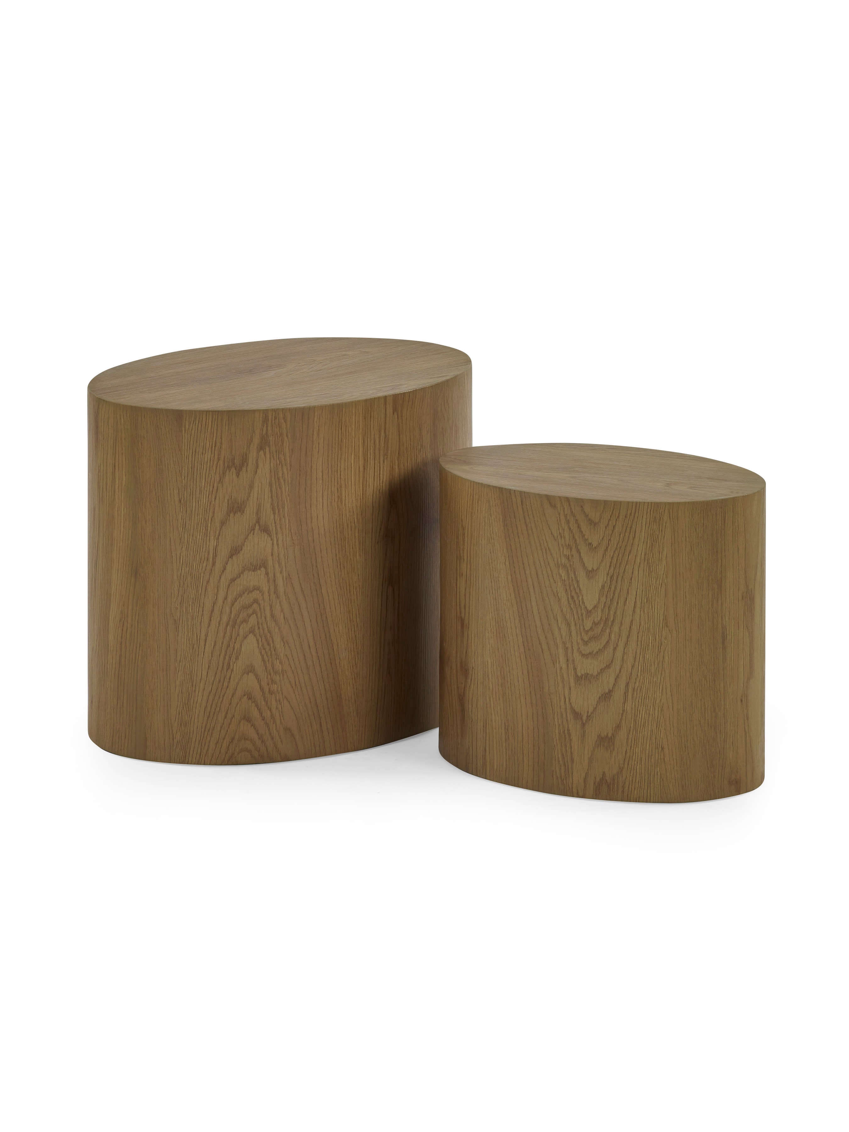Toba Light Oak Effect Nest of 2 Tables