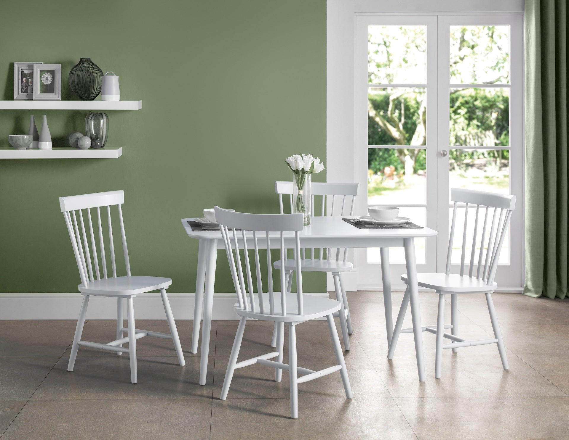 Torino White Chairs (Set Of 4) – Julian Bowen, view 2
