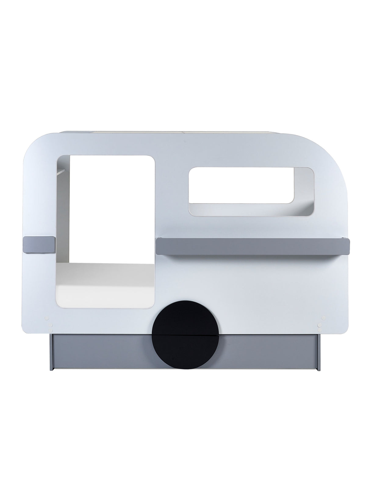 Tourer Caravan Bed - Vapor Grey And White