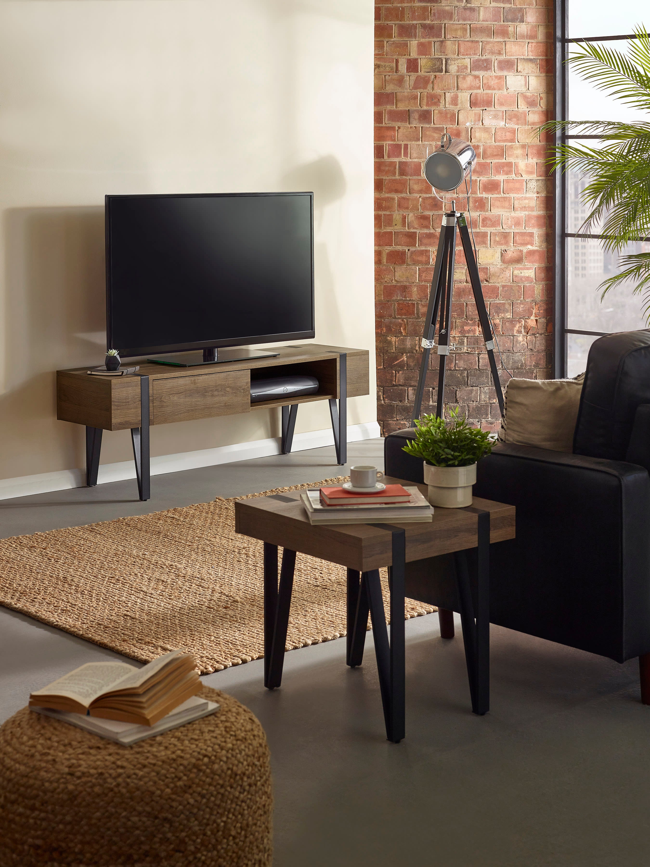 Troy TV Unit up to 65" – Rustic Wood Effect