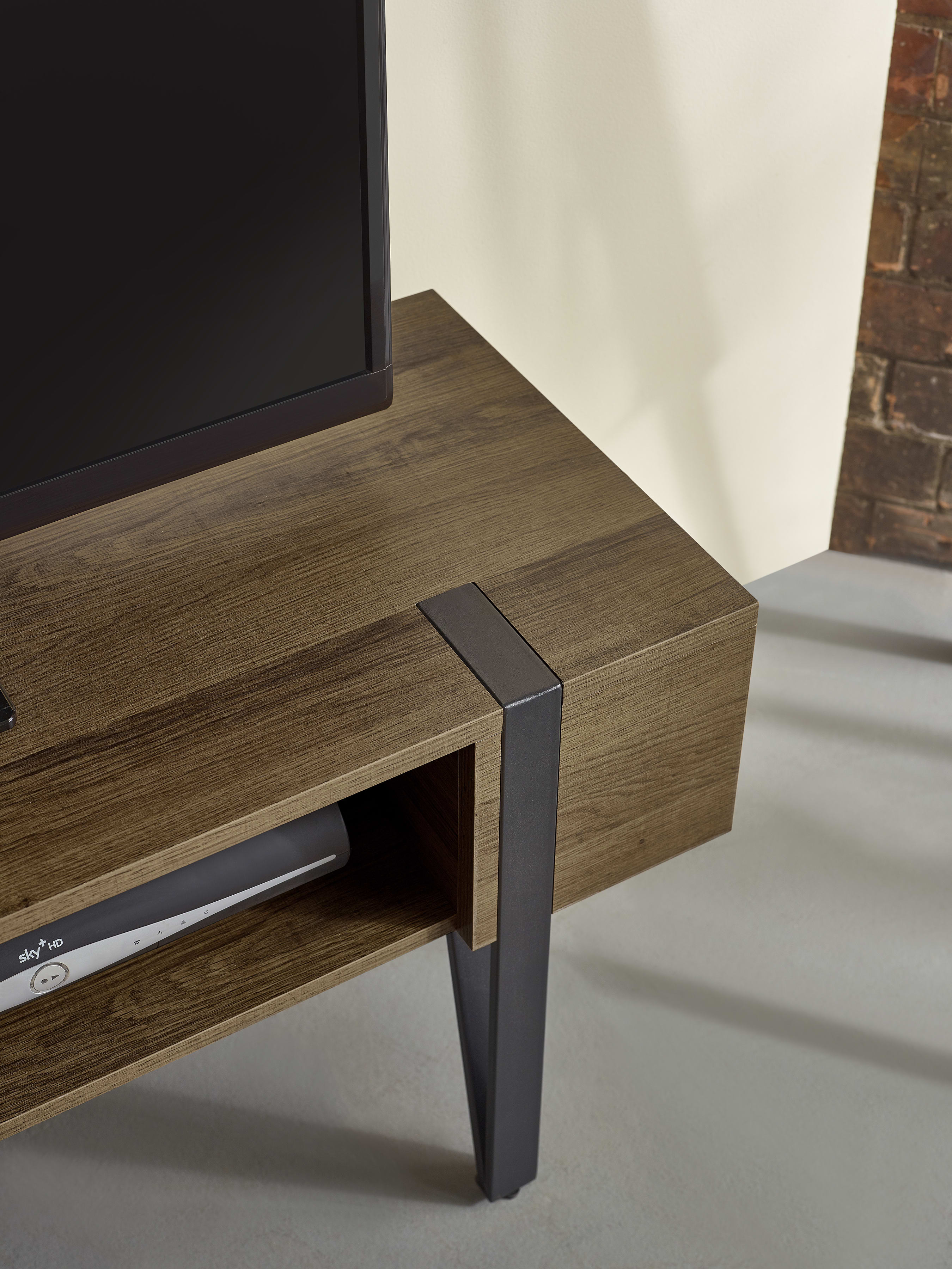 Troy TV Unit up to 65" – Rustic Wood Effect