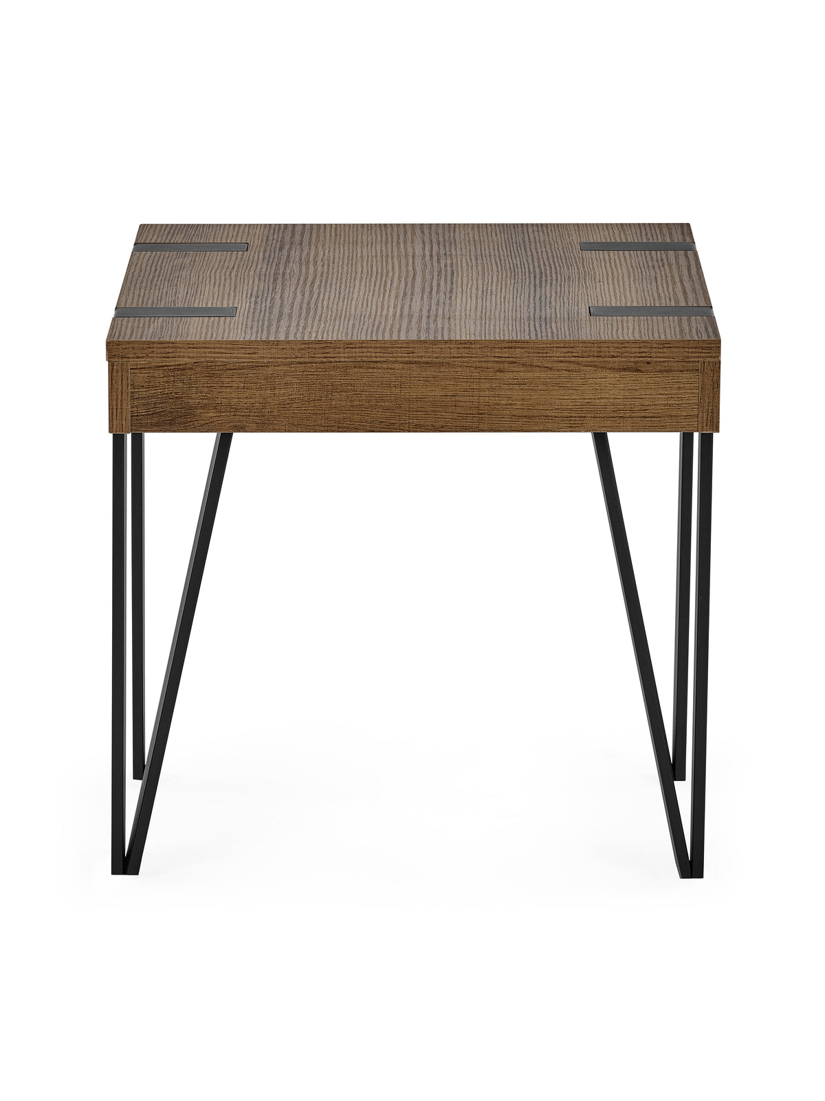 Troy 50cm Side Table – Rustic Wood Effect