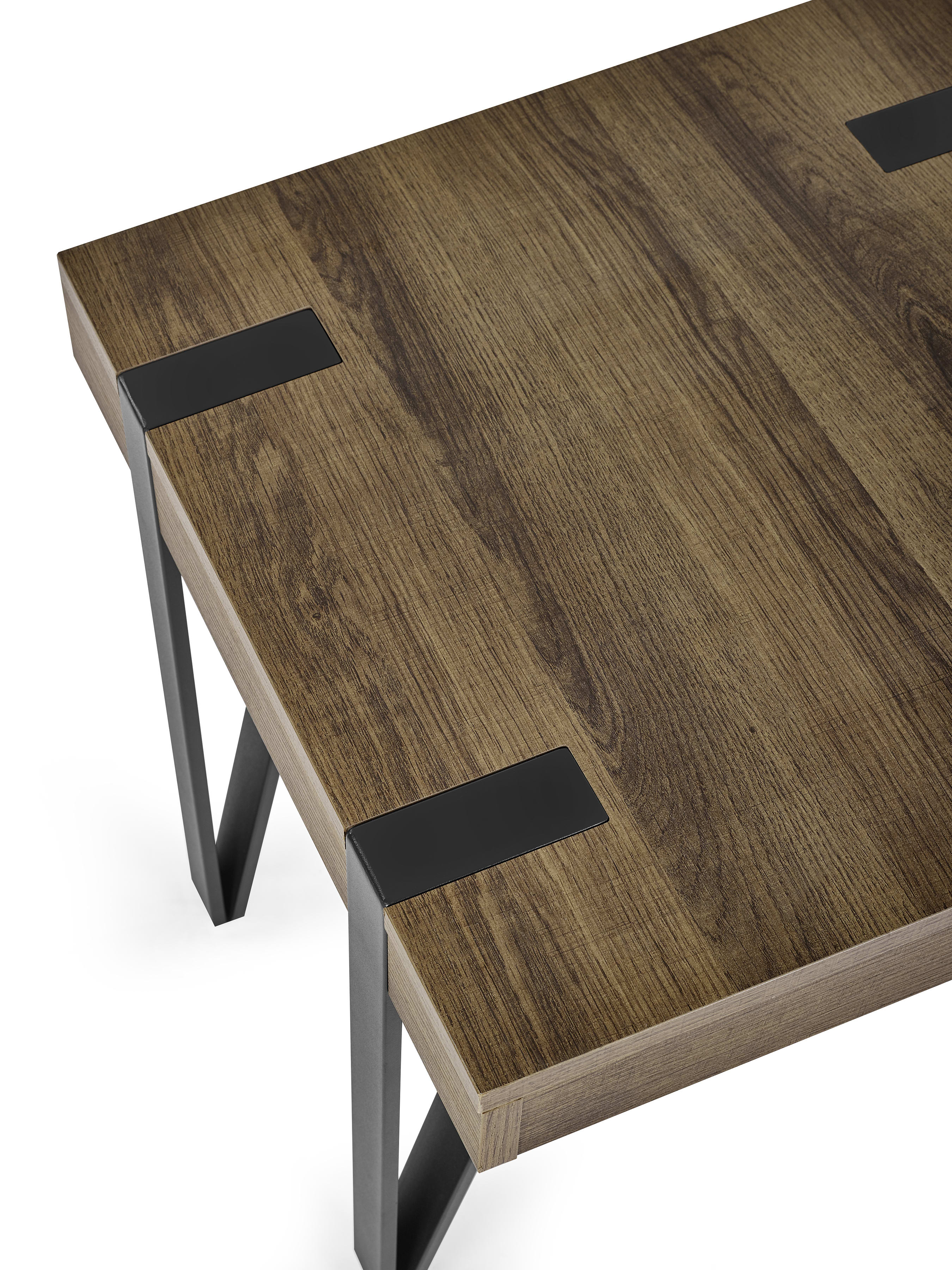 Troy 50cm Side Table – Rustic Wood Effect