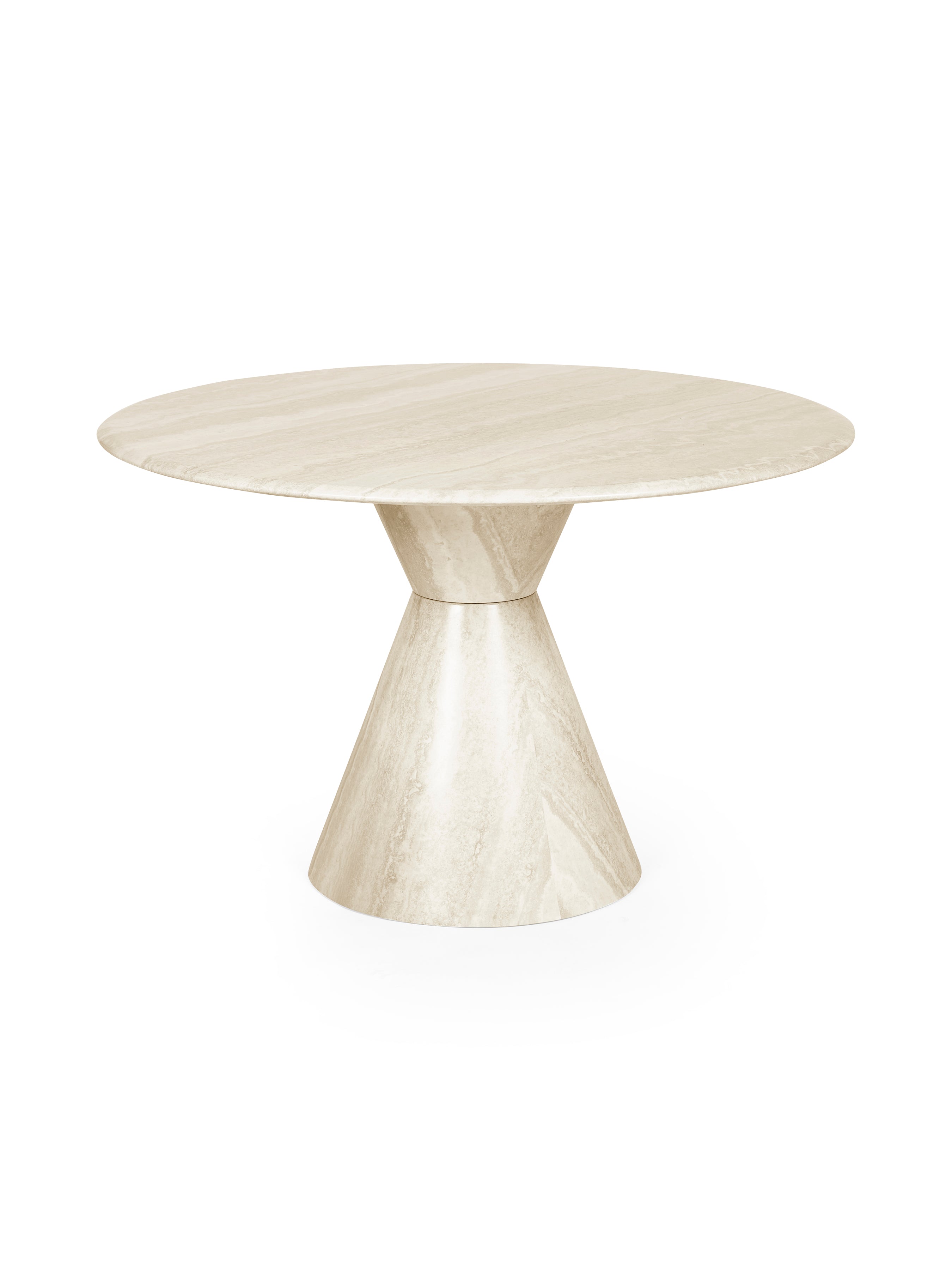 Verona Round Pedestal 4 Seater Dining Table – Cream Marble Effect