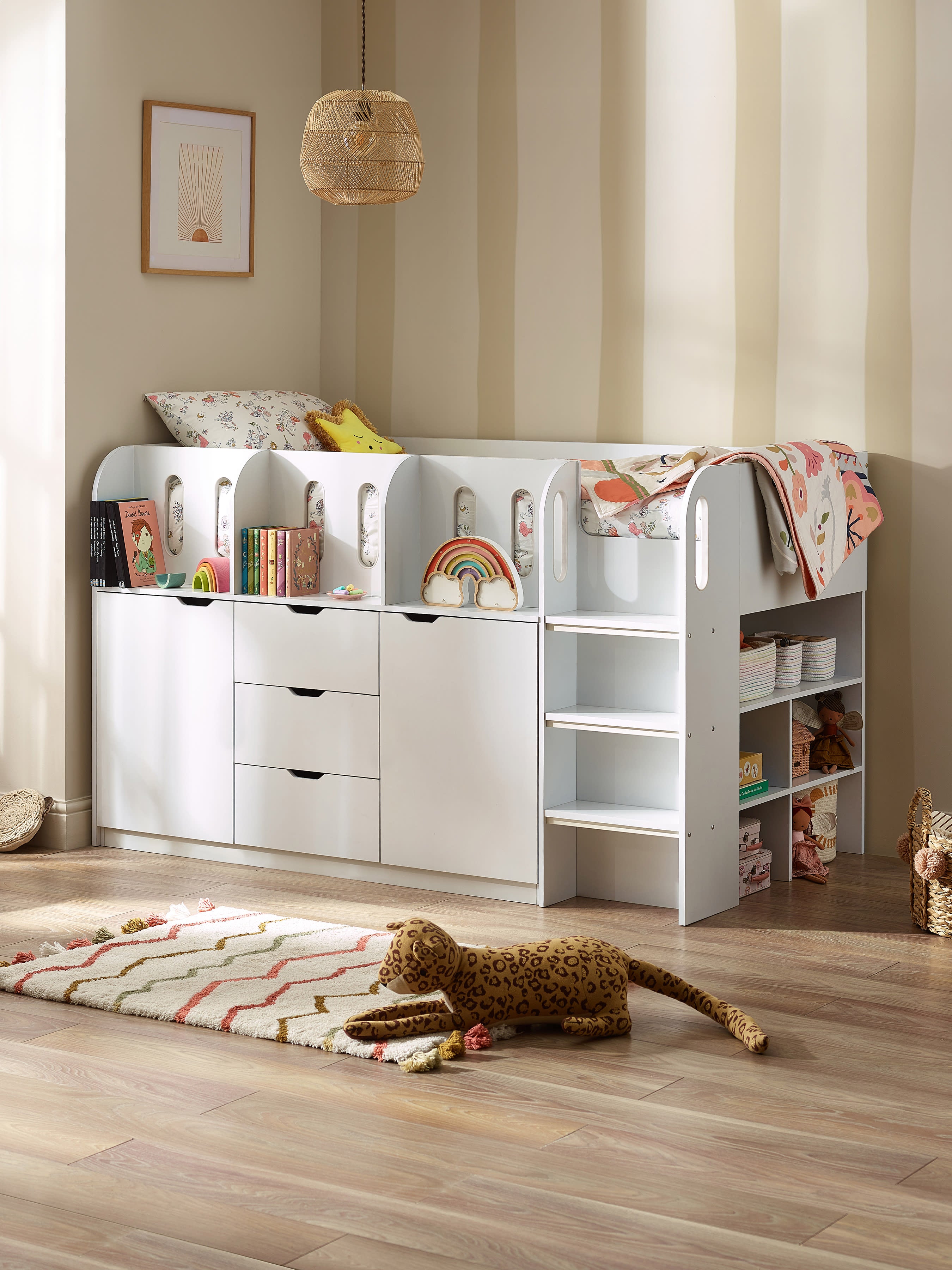 Vision Mid Sleeper Bed – White
