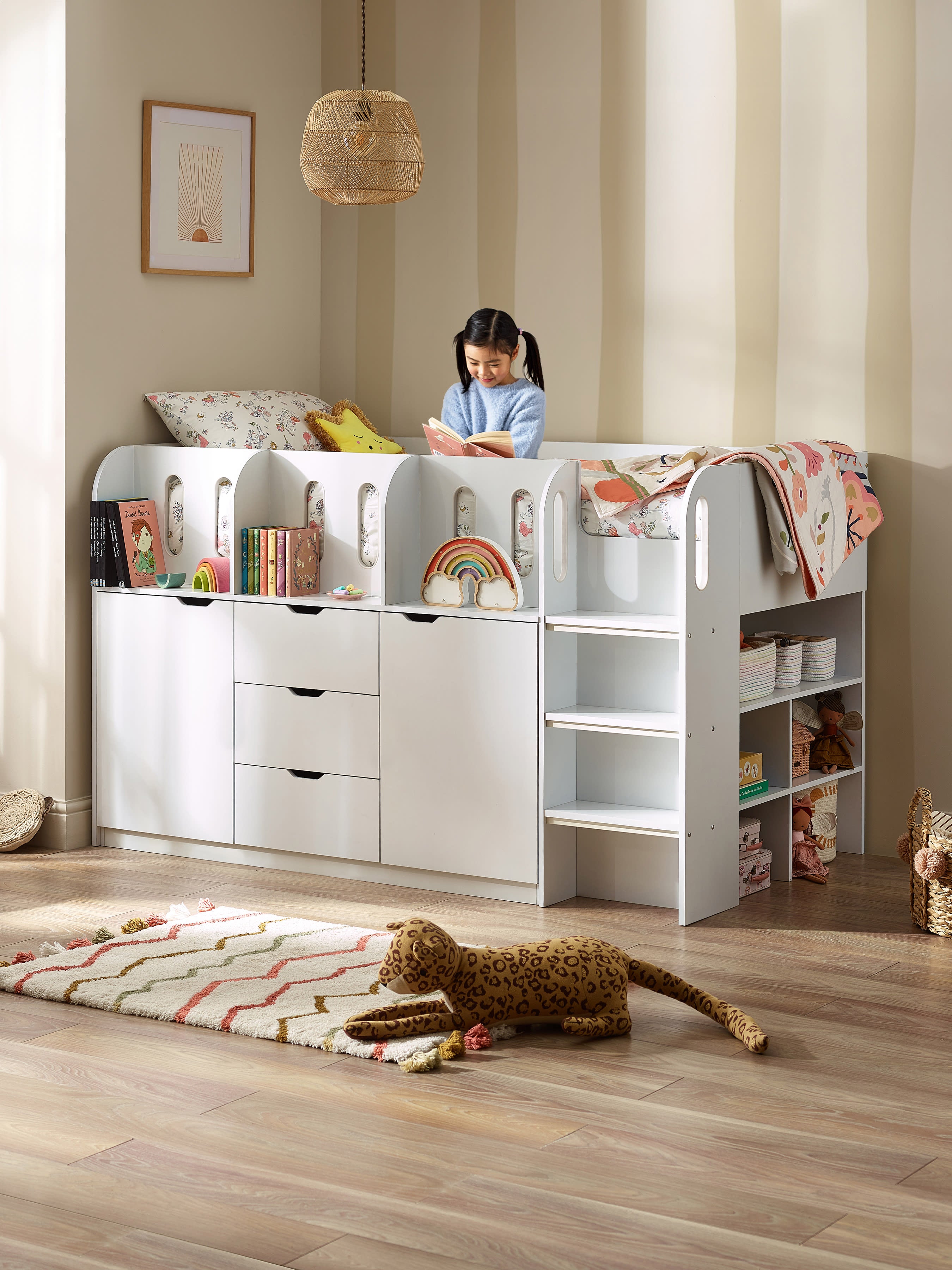 Vision Mid Sleeper Bed – White