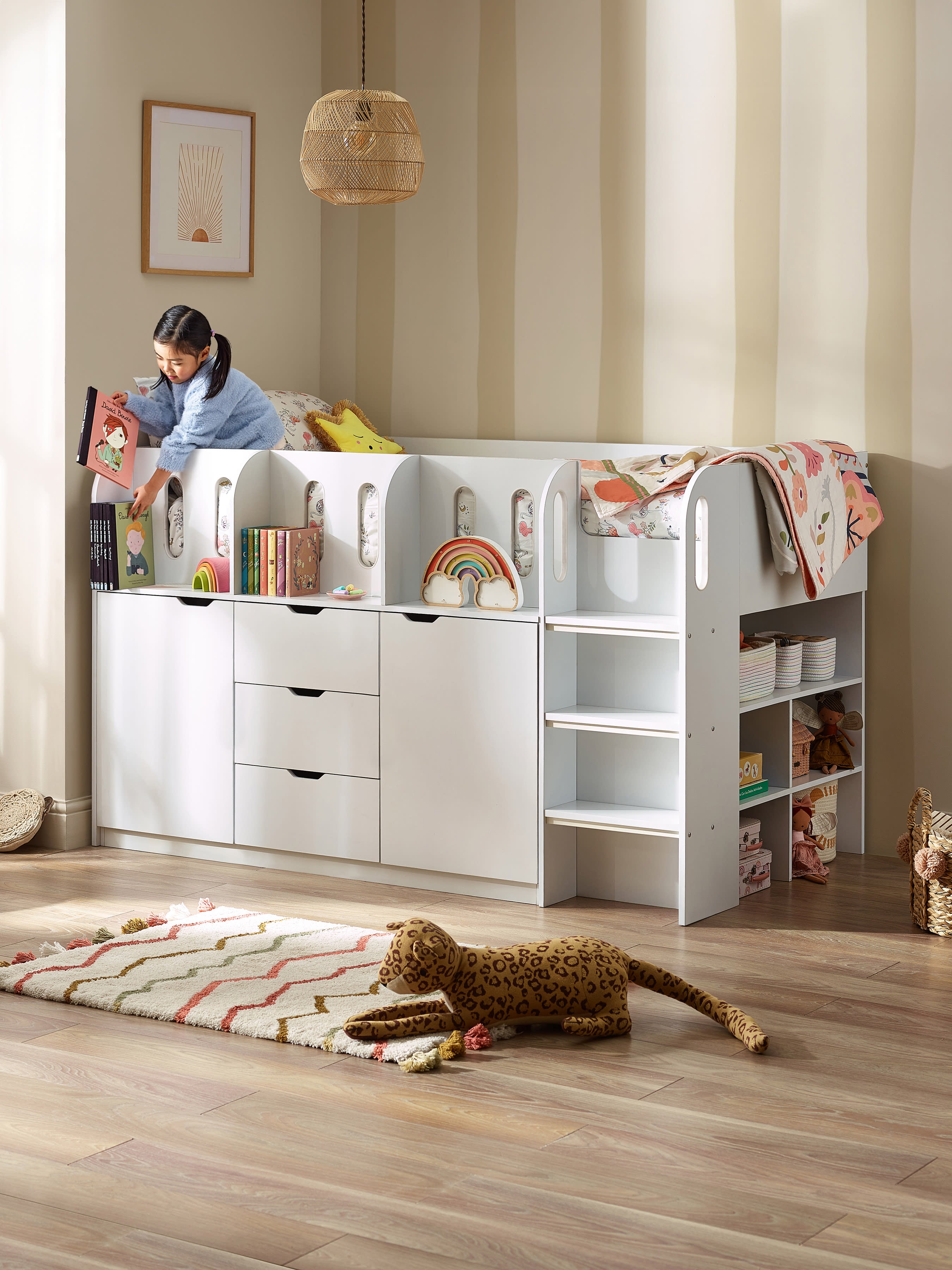 Vision Mid Sleeper Bed – White