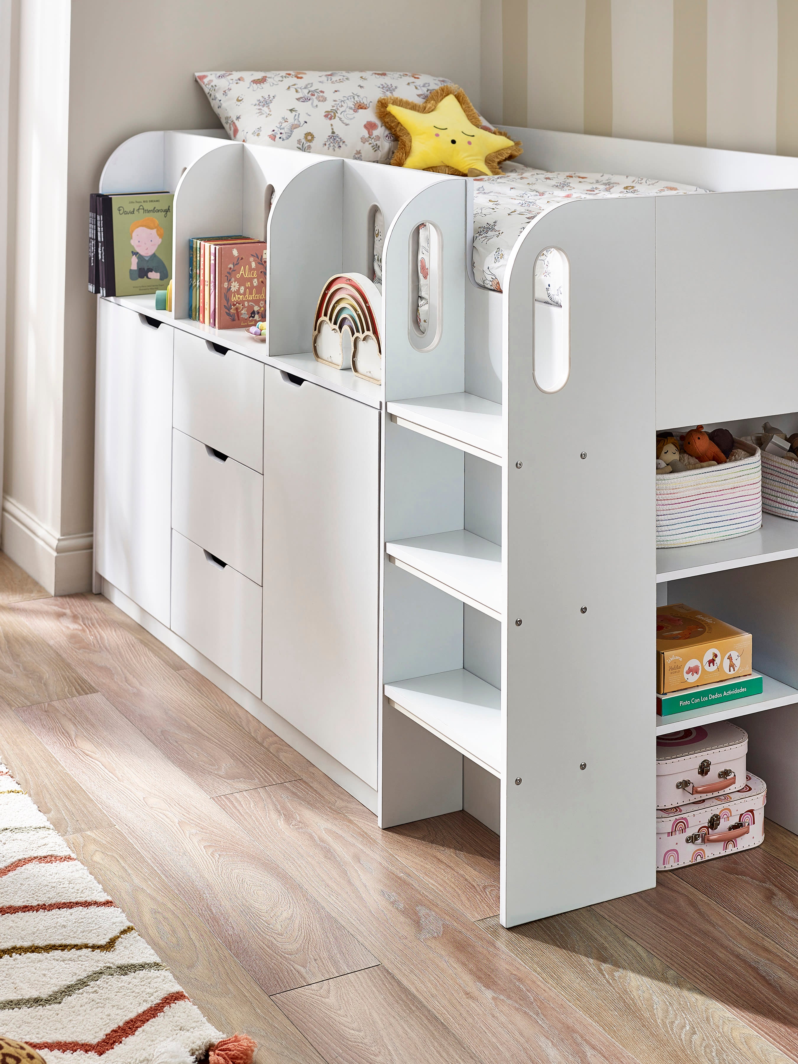 Vision Mid Sleeper Bed – White