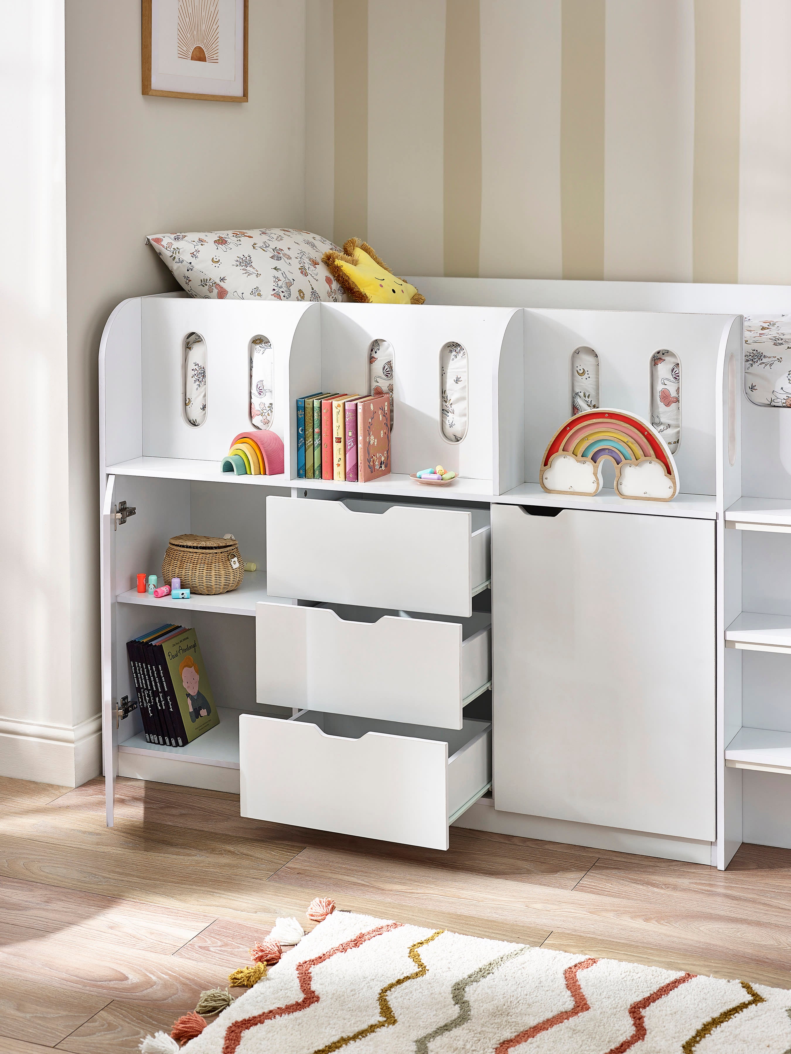 Vision Mid Sleeper Bed – White