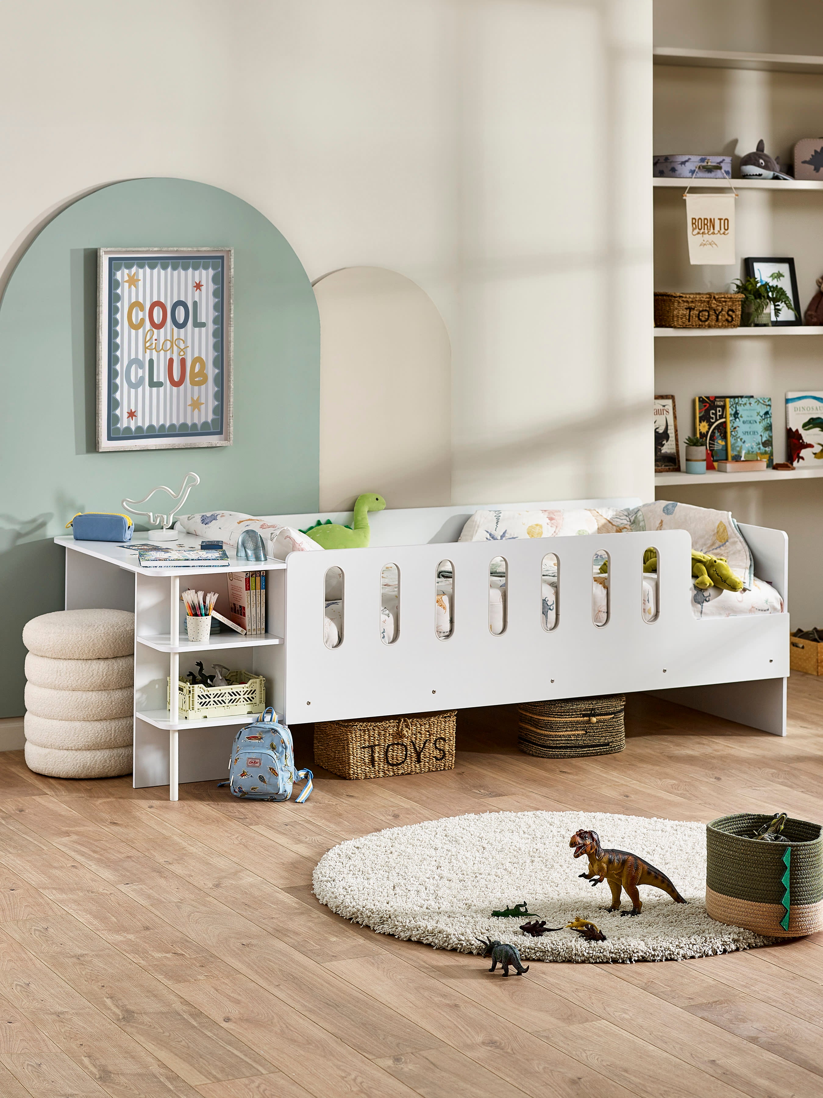 Vision Low Sleeper With Desk – White