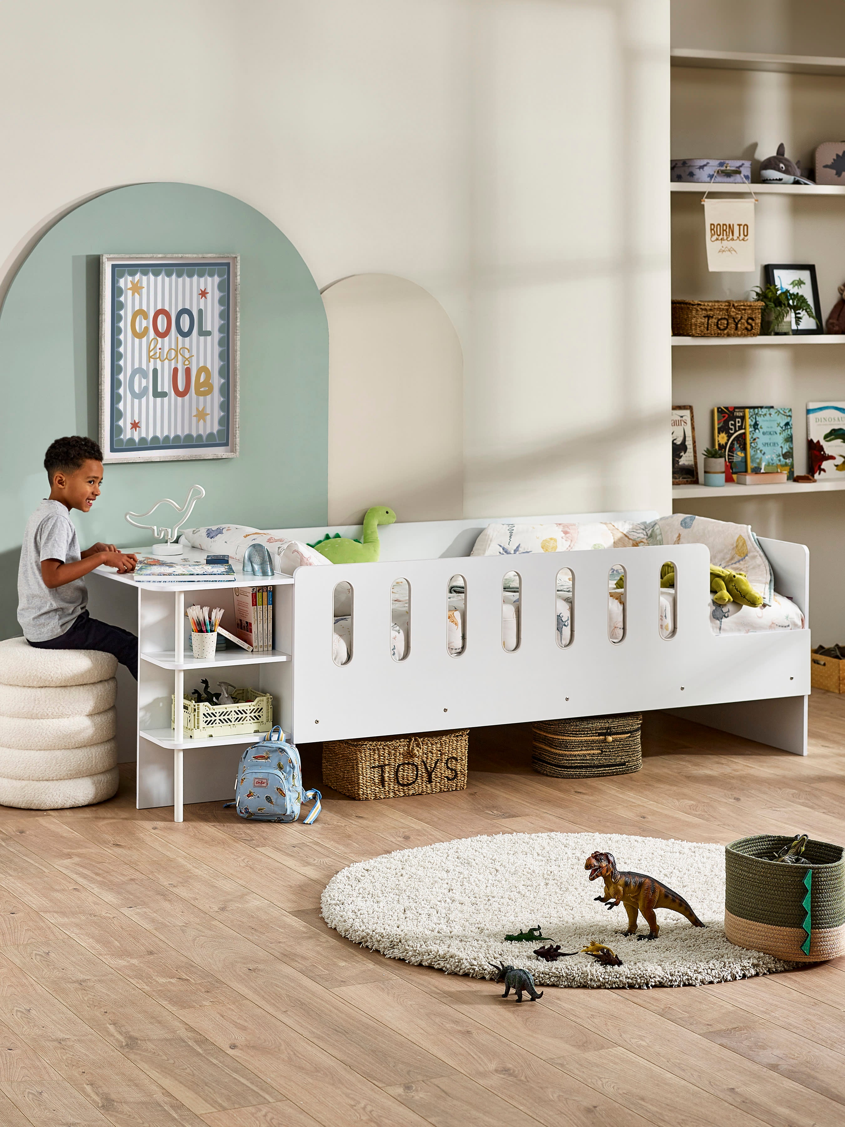 Vision Low Sleeper With Desk – White