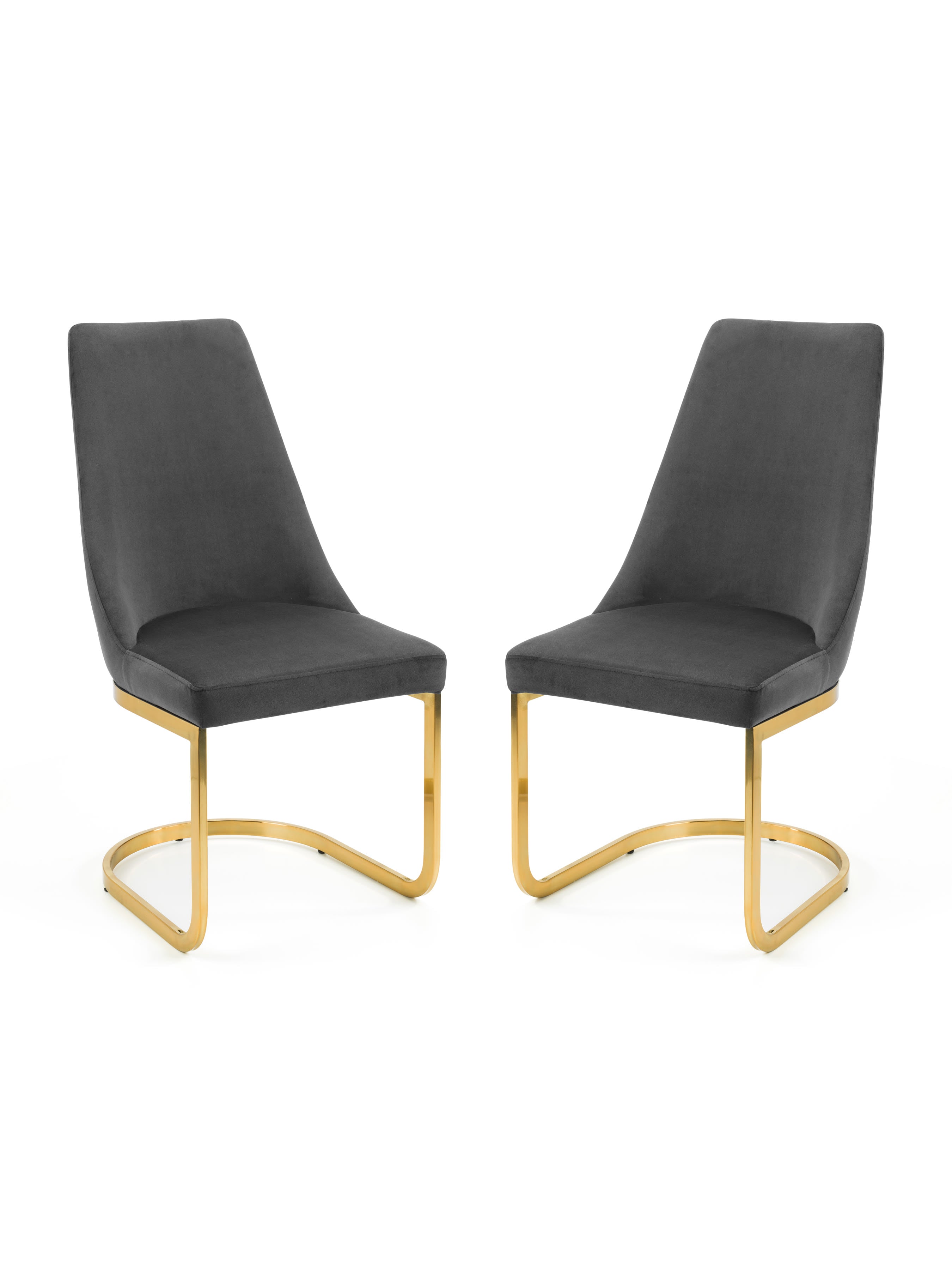 Vittoria Cantilever Dining Chairs - Grey (Set Of 2)