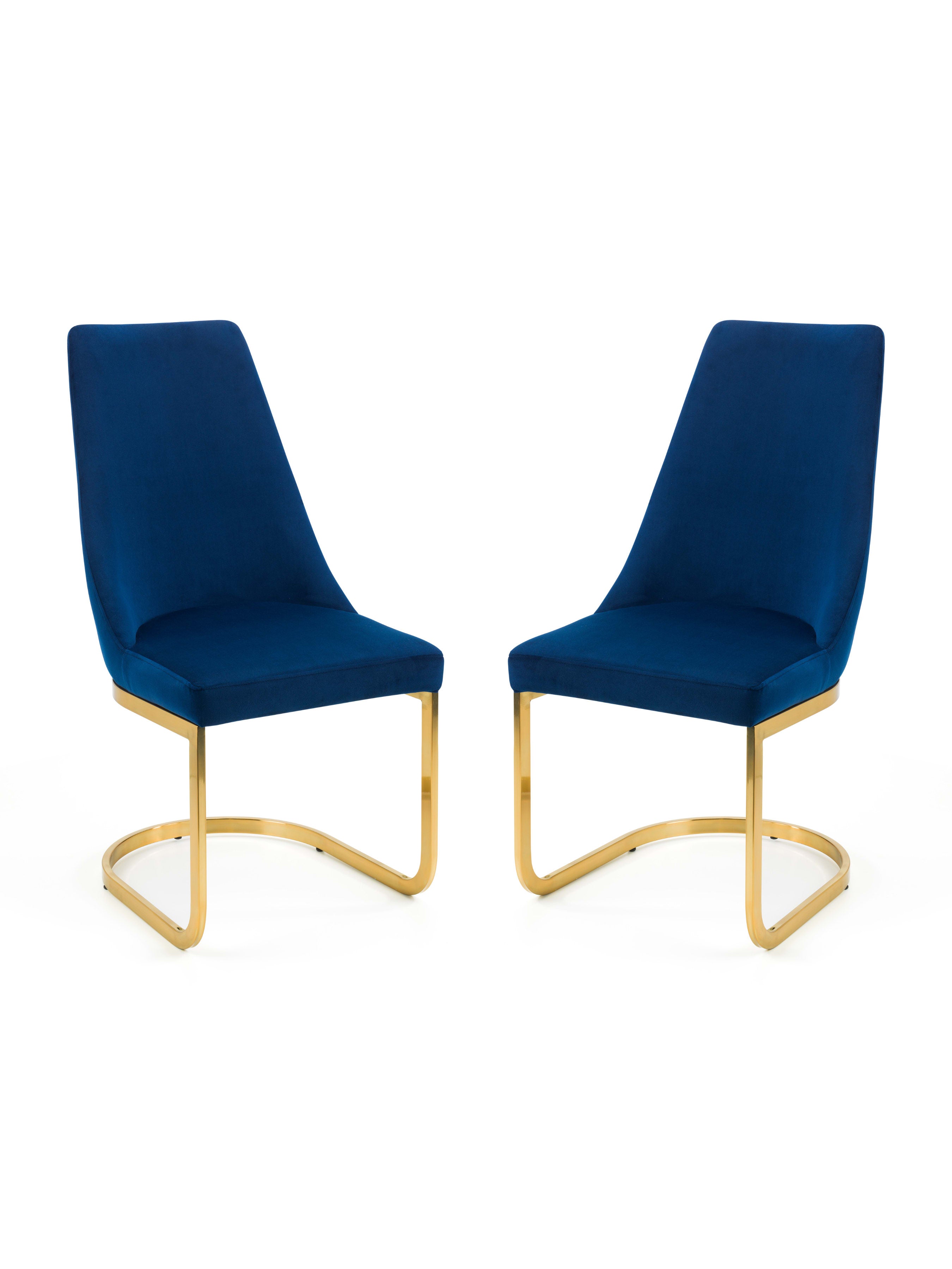 Vittoria Cantilever Dining Chairs - (Blue Set Of 2)