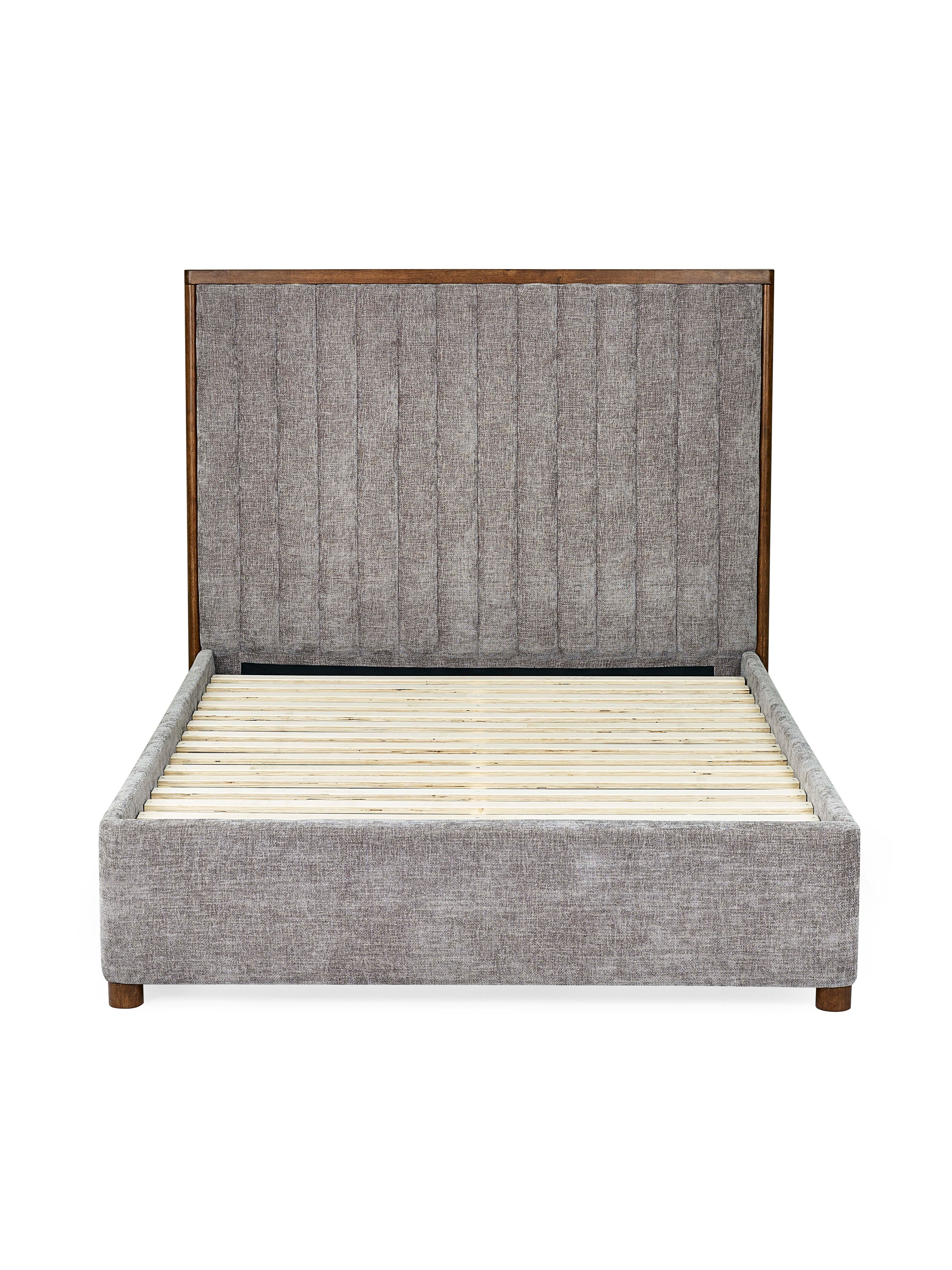 Whitmore Grey Chenille Upholstered Bed
