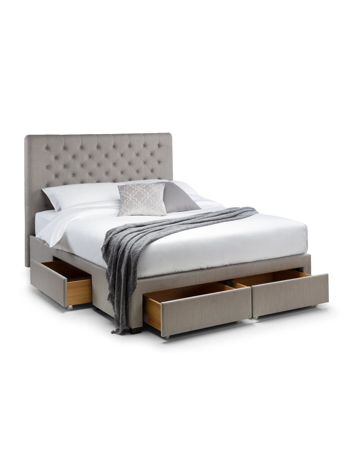 Wilton 4 Drawer Bed - Grey Linen