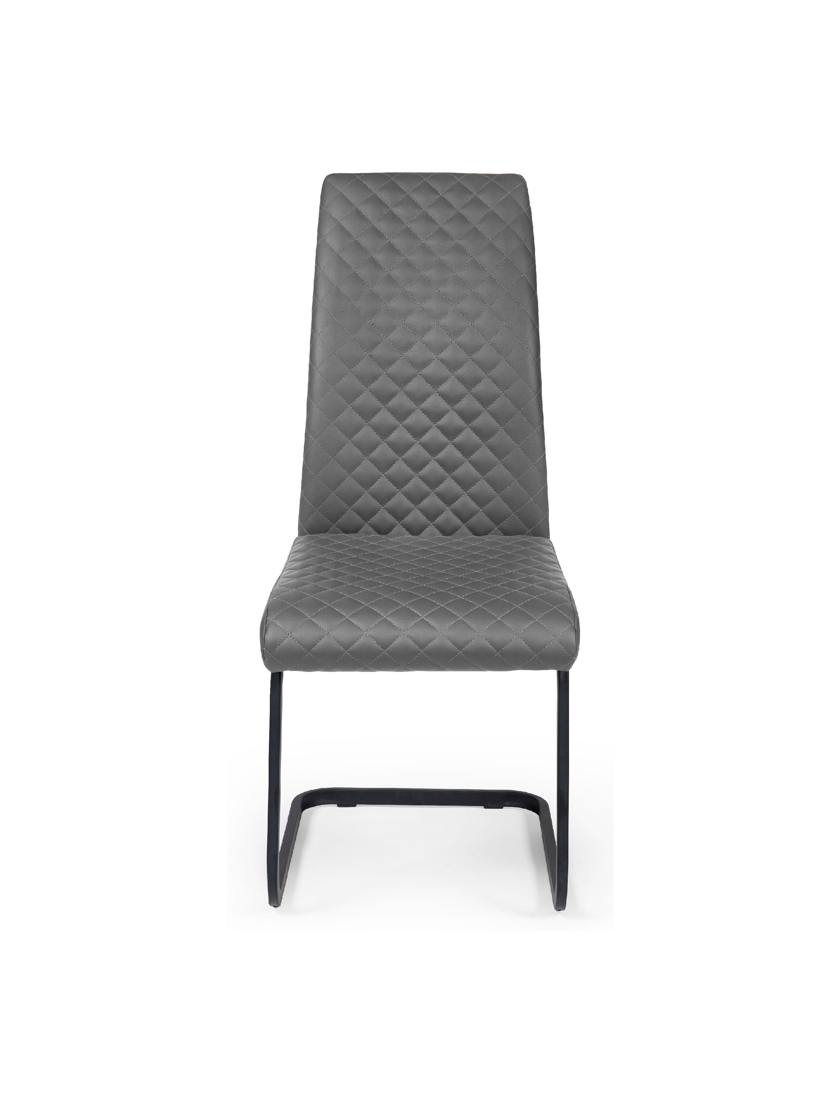 Xavier Grey Upholstered Cantilever Dining Chairs (Set of 4)