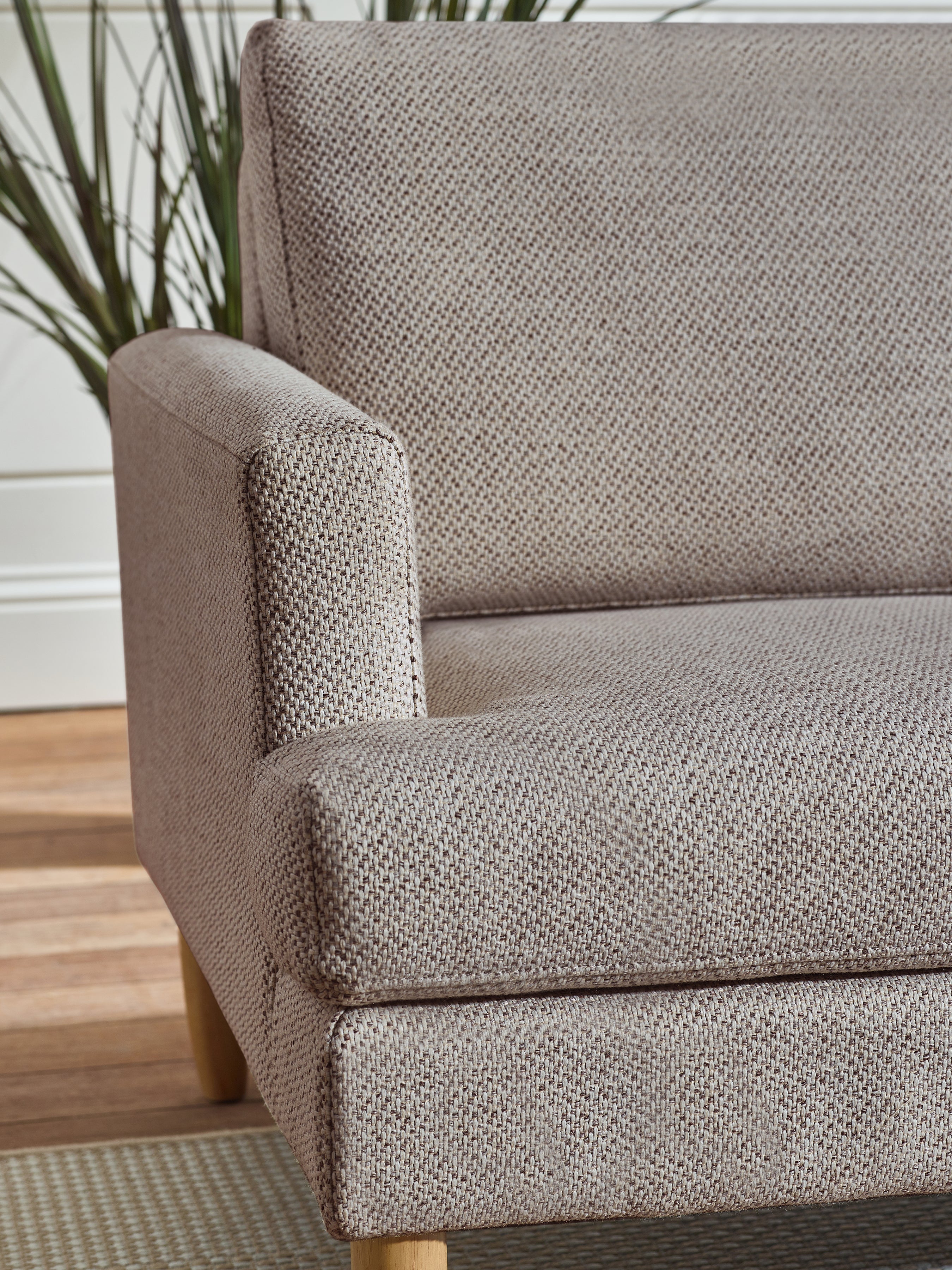 Daisy Coyote Grey Chenille Upholstered Compact 2 Seater Sofa – Julian Bowen, view 8