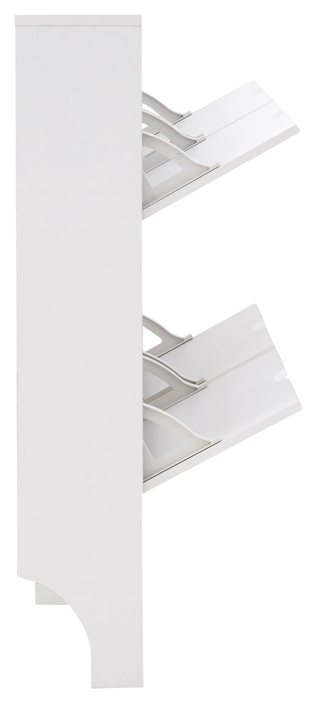 Narrow 4 Drawer Shoe Cabinet – White