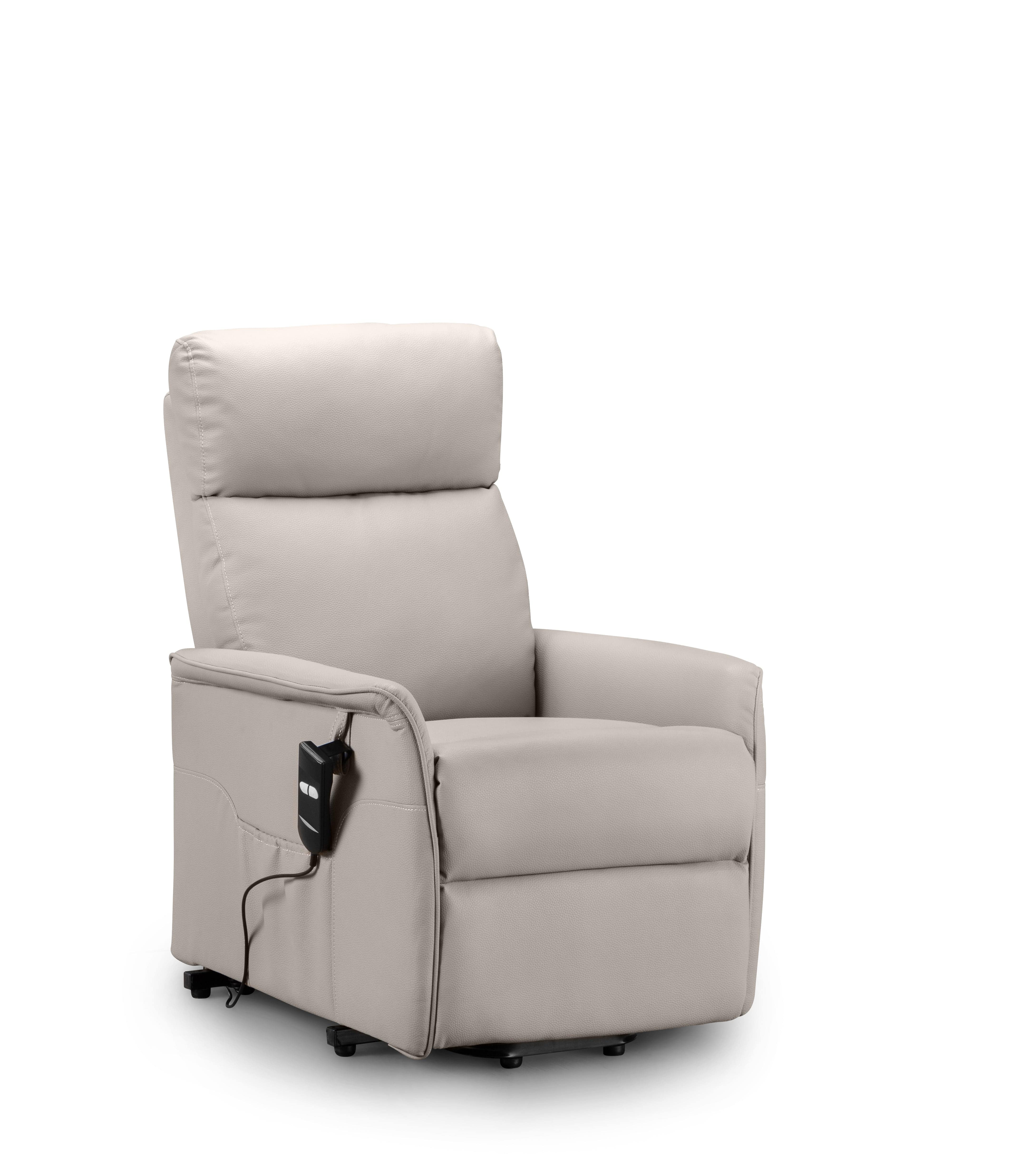 Helena Rise & Recline Chair Pebble Faux Leather – Julian Bowen