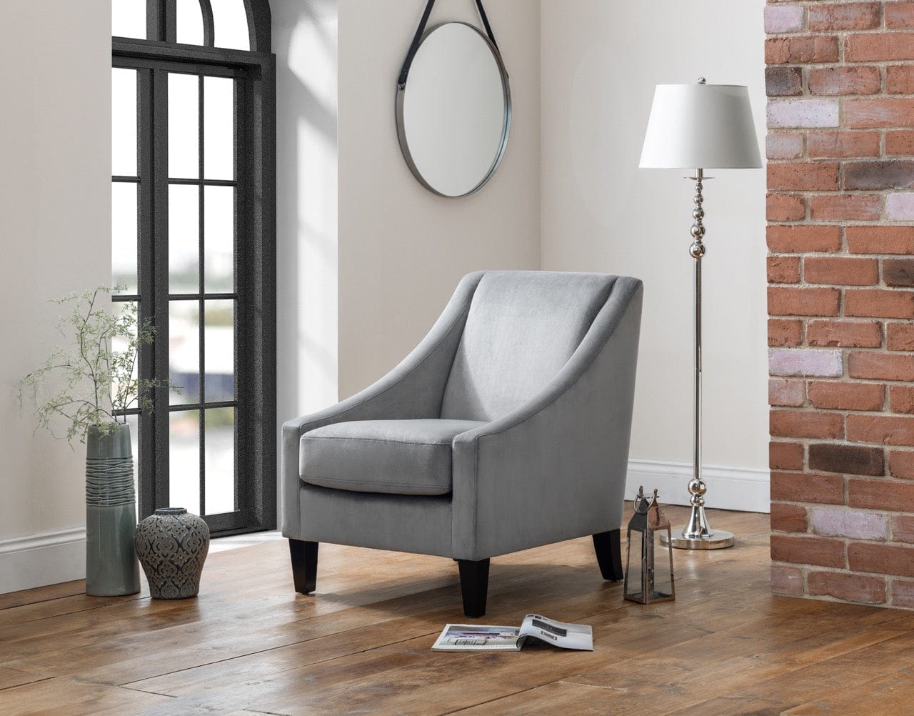 Julian Bowen Armchair Maison Velvet Chair Bed Kings