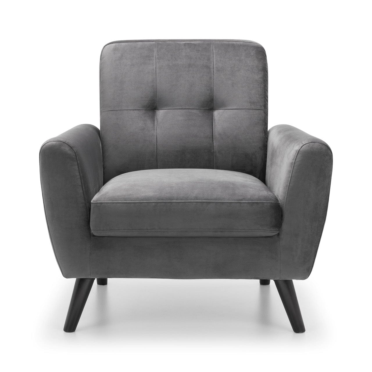 Monza Chair In Dark Grey Velvet – Julian Bowen, view 2