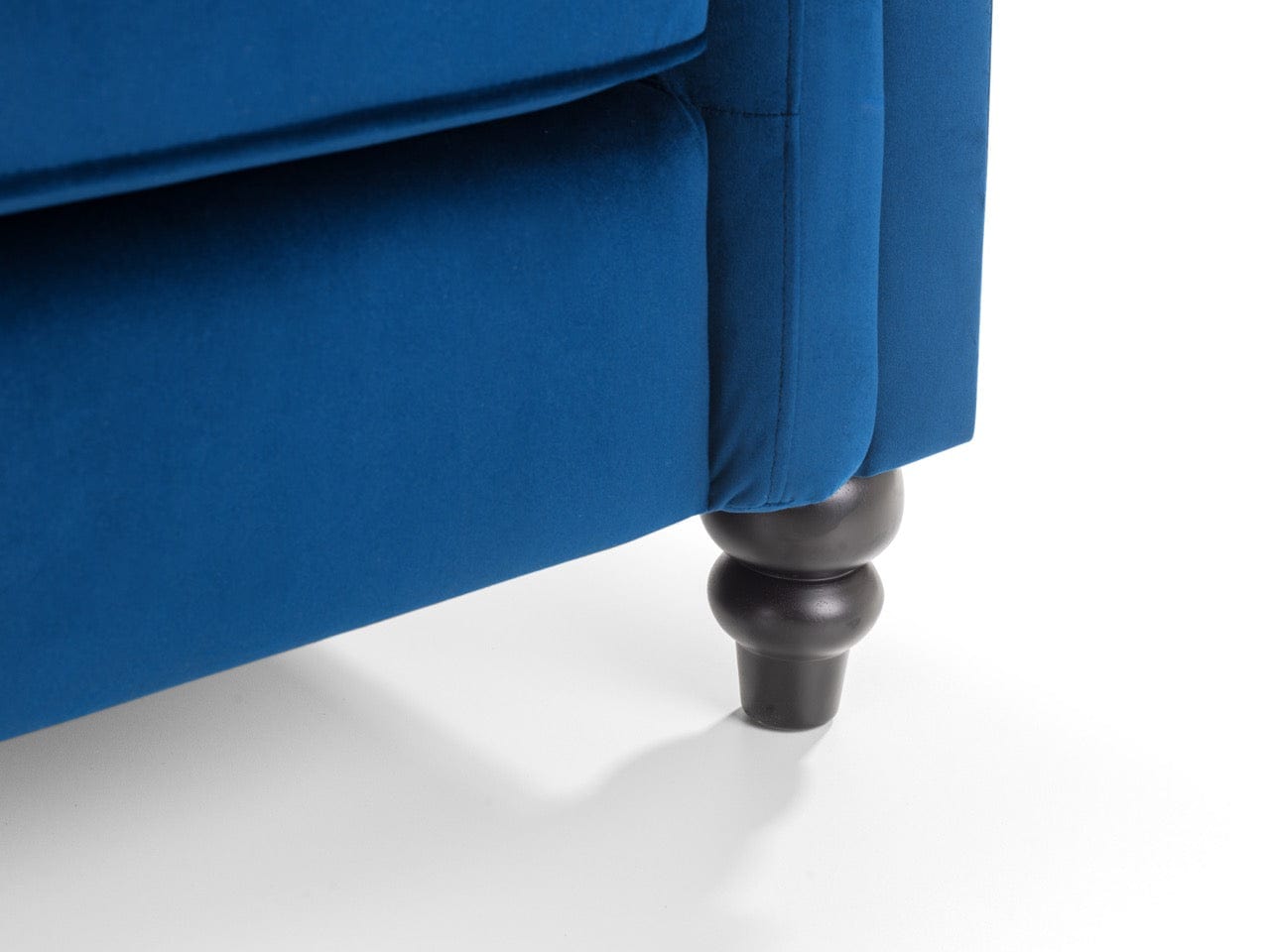 Julian Bowen Armchair Sandringham Chair - Blue Velvet Bed Kings