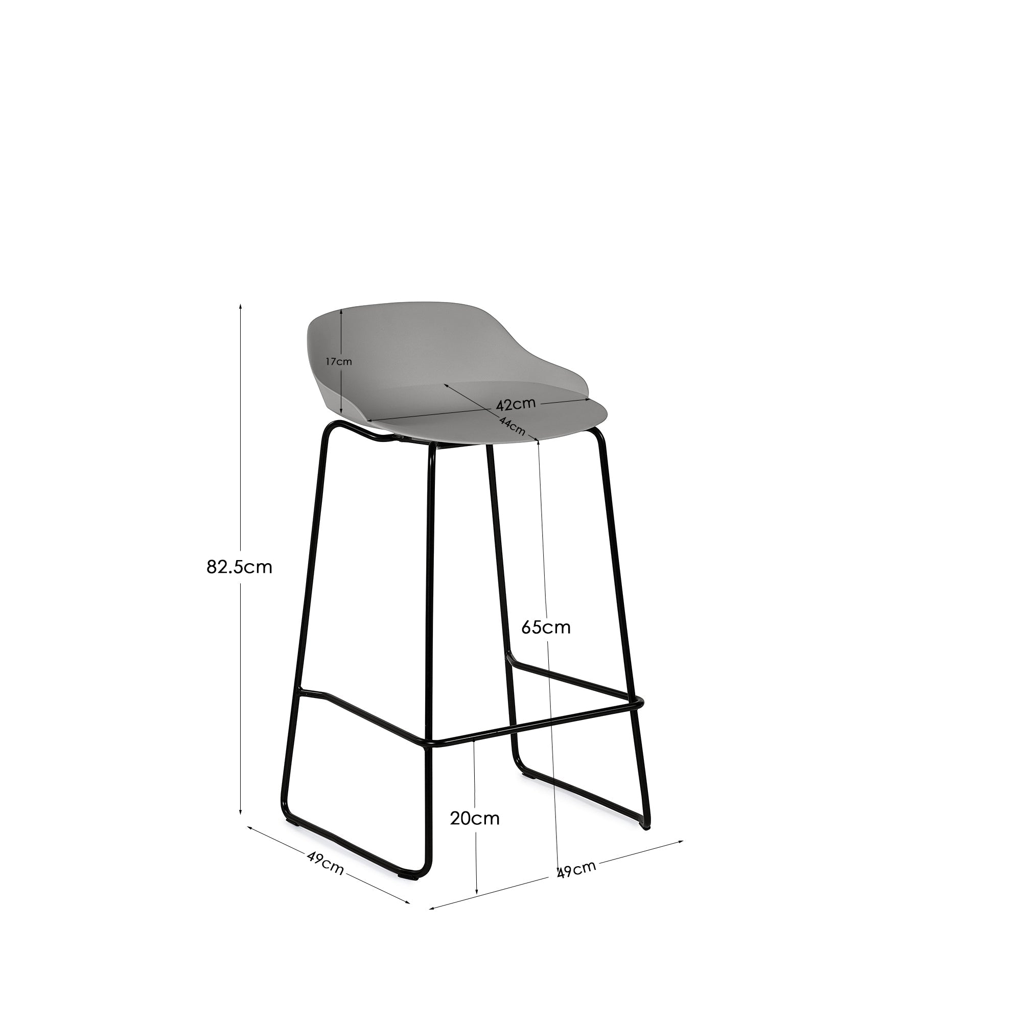 Rocco Stools - Light Grey (Set Of 2) – Julian Bowen, view 6