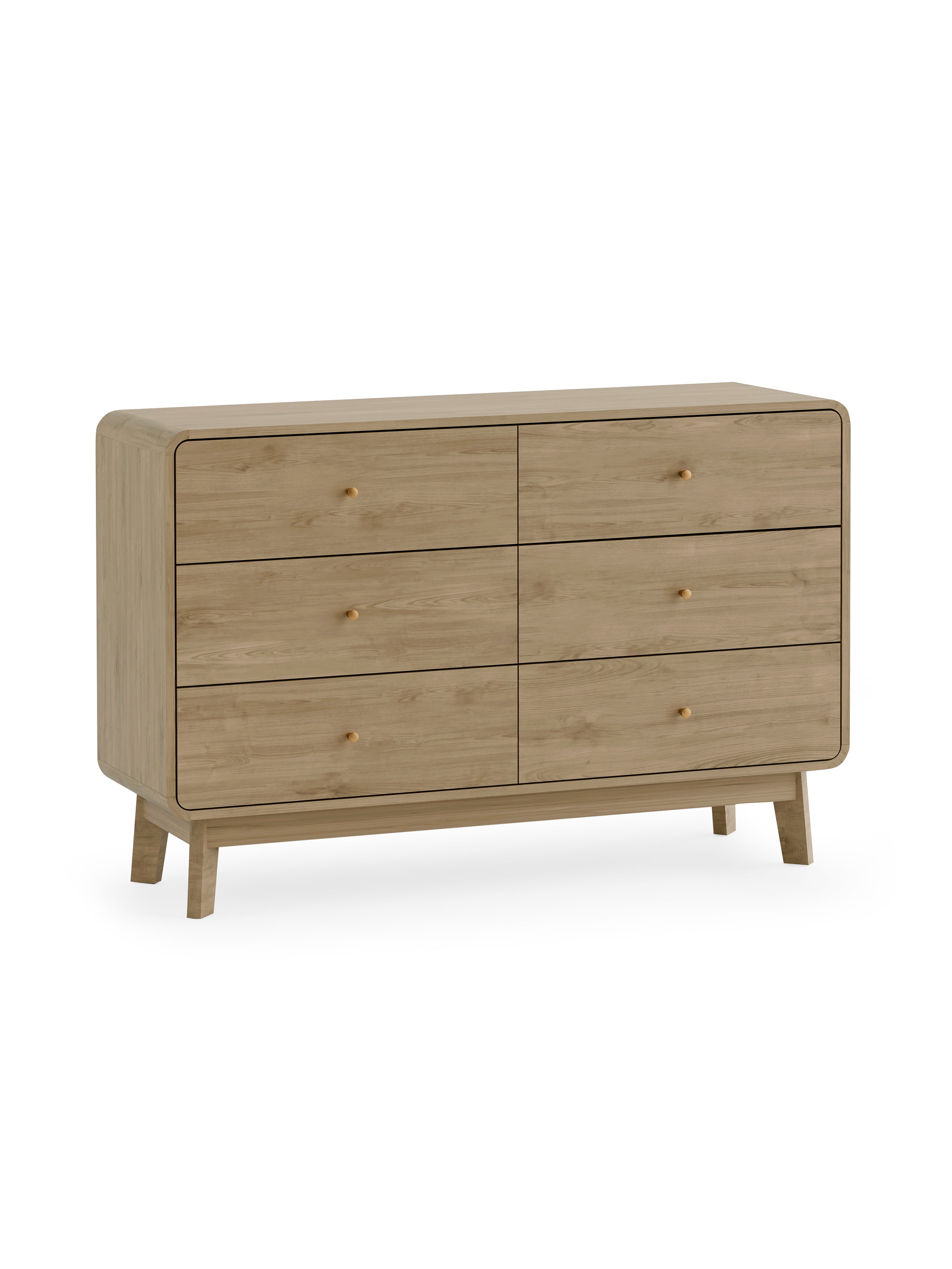 Ingrid 6 Drawer Dresser Oak – Julian Bowen
