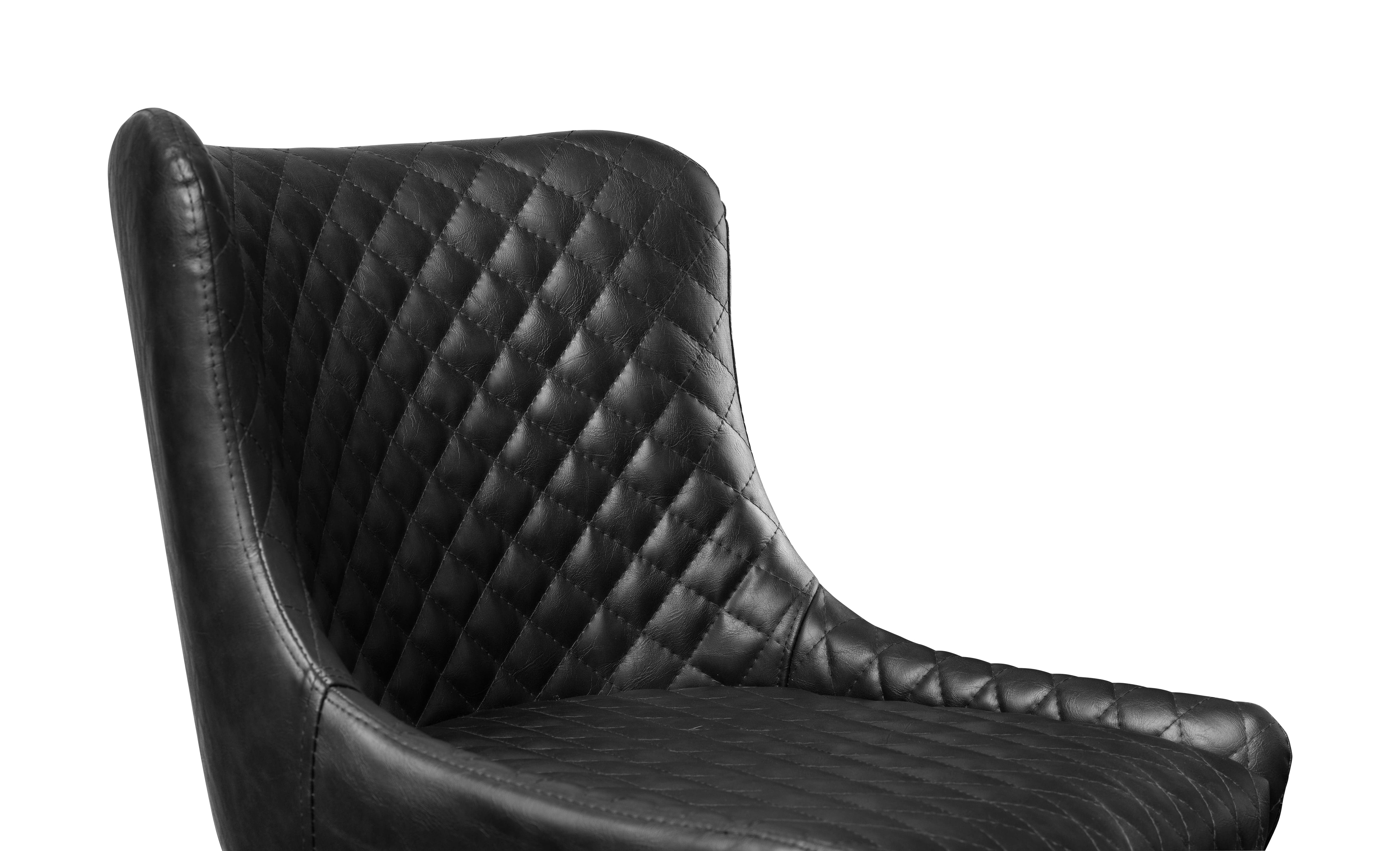 Luxe Faux Leather Barstool - Black – Julian Bowen, view 3