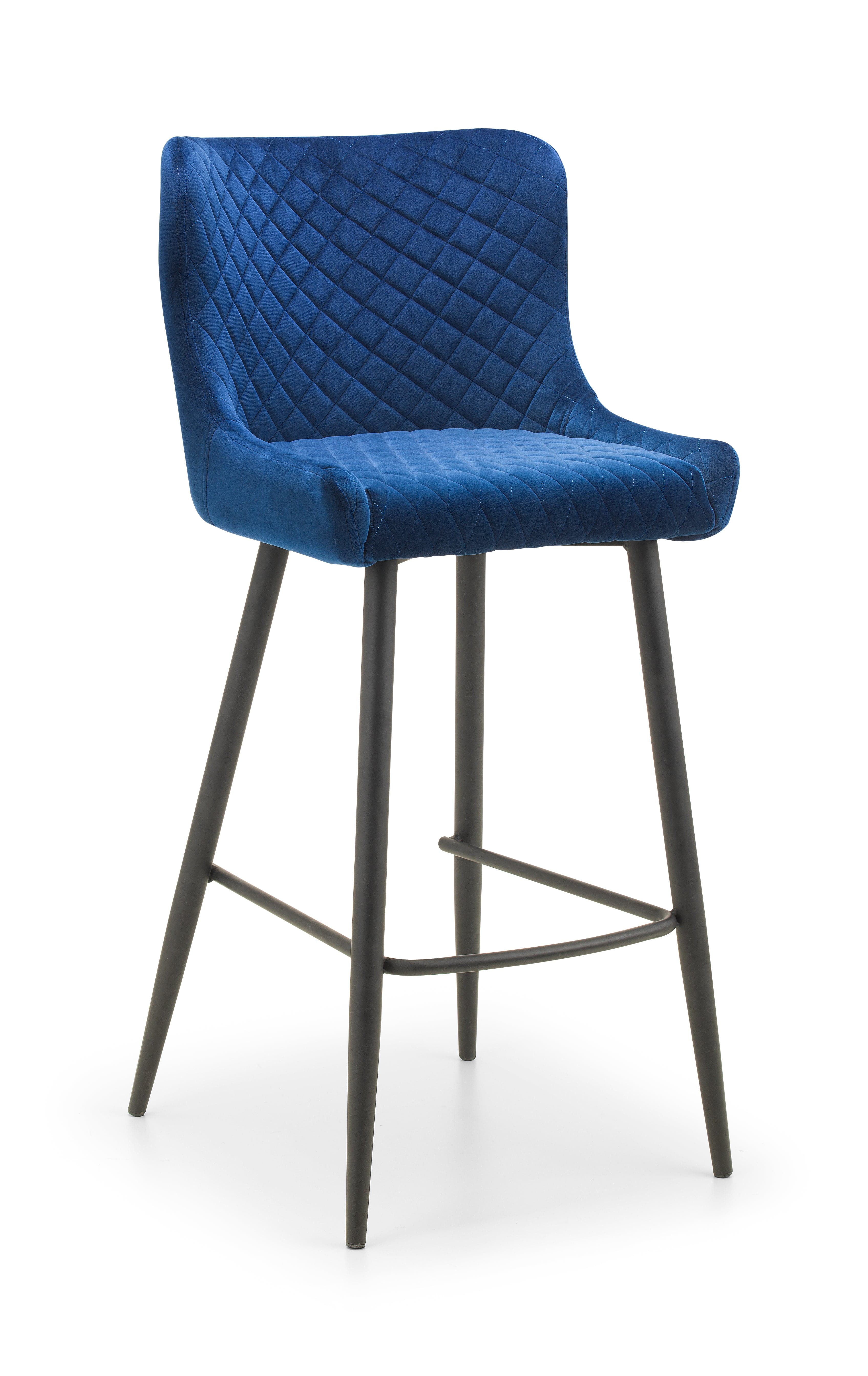 Luxe Velvet Bar Stool - Blue – Julian Bowen