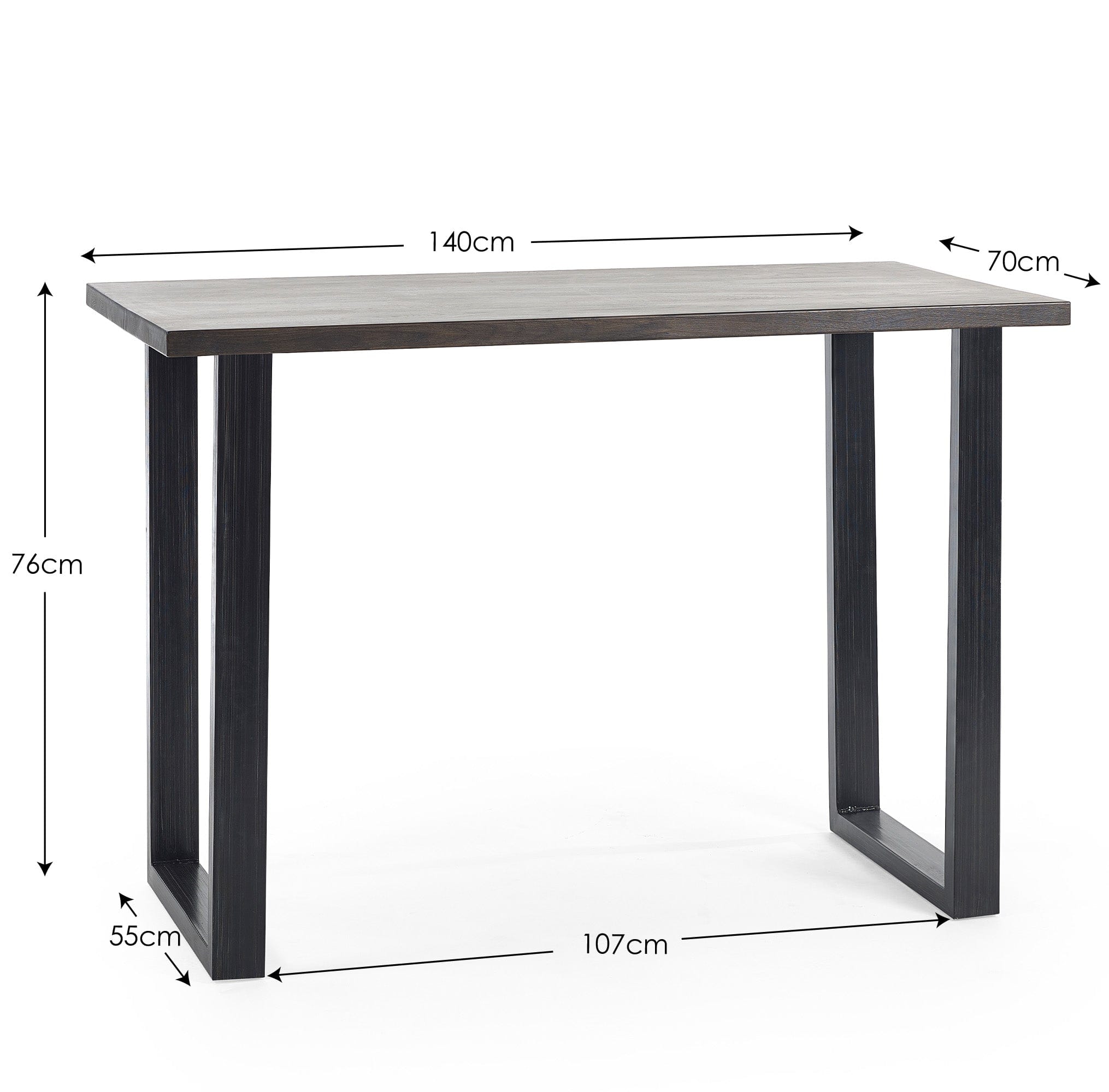 Brooklyn Bar Table Dark Oak – Julian Bowen, view 5